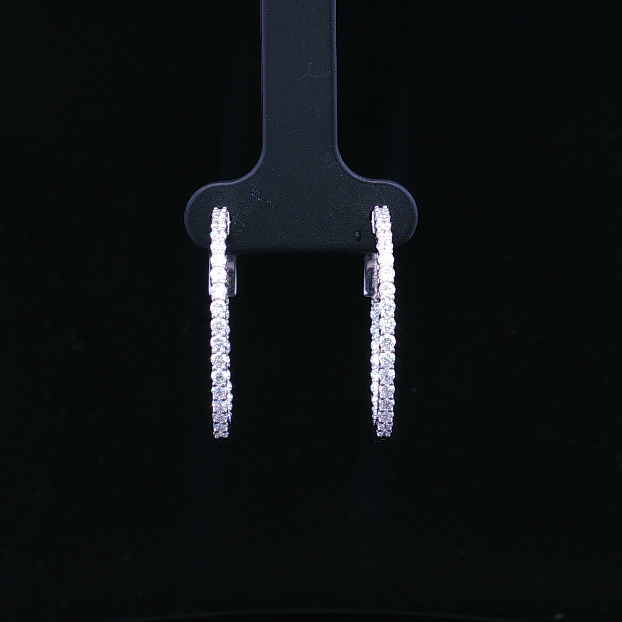 Ainsley 14KW Lab Grown Diamond Hoops