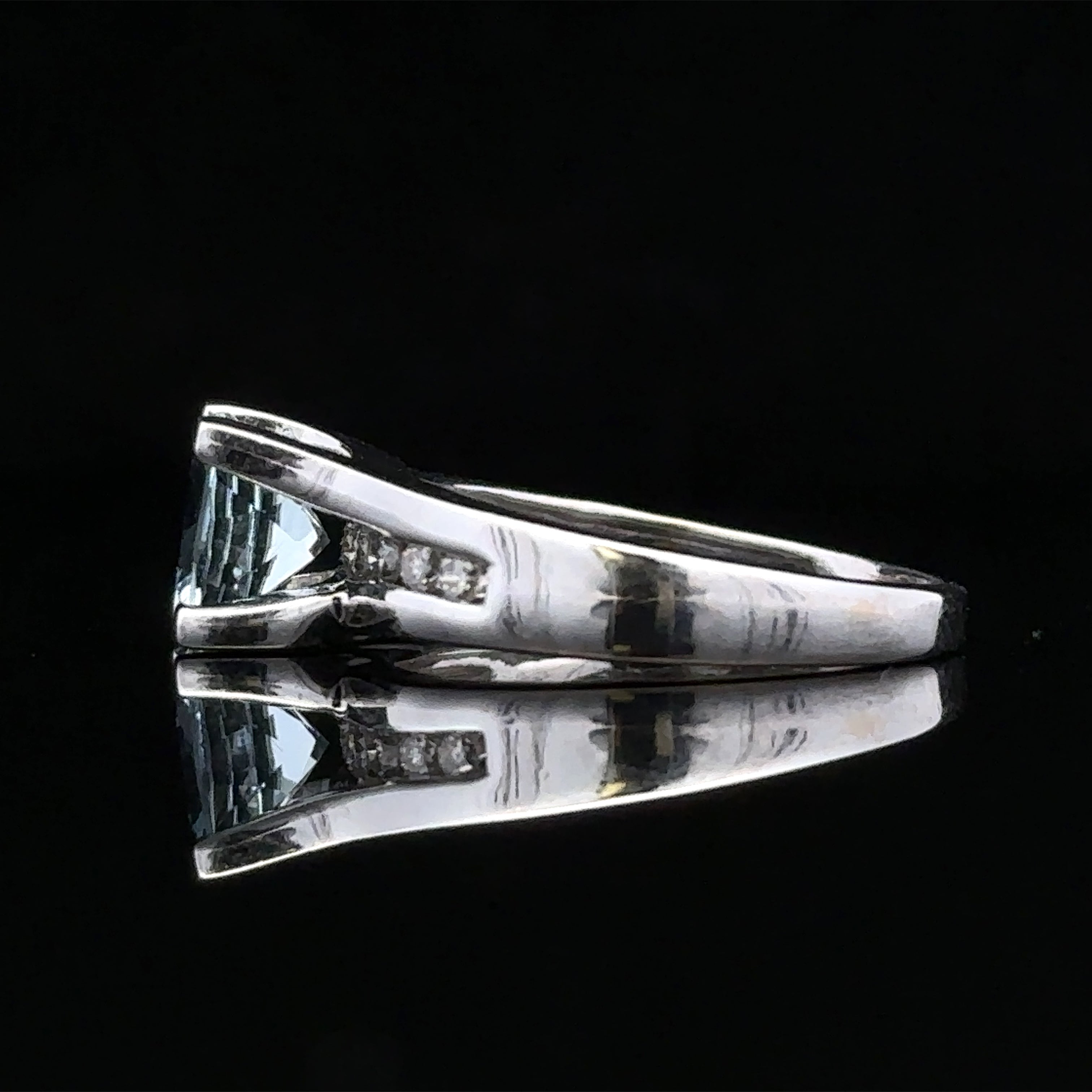 Savanna Aquamarine and Diamond Ring