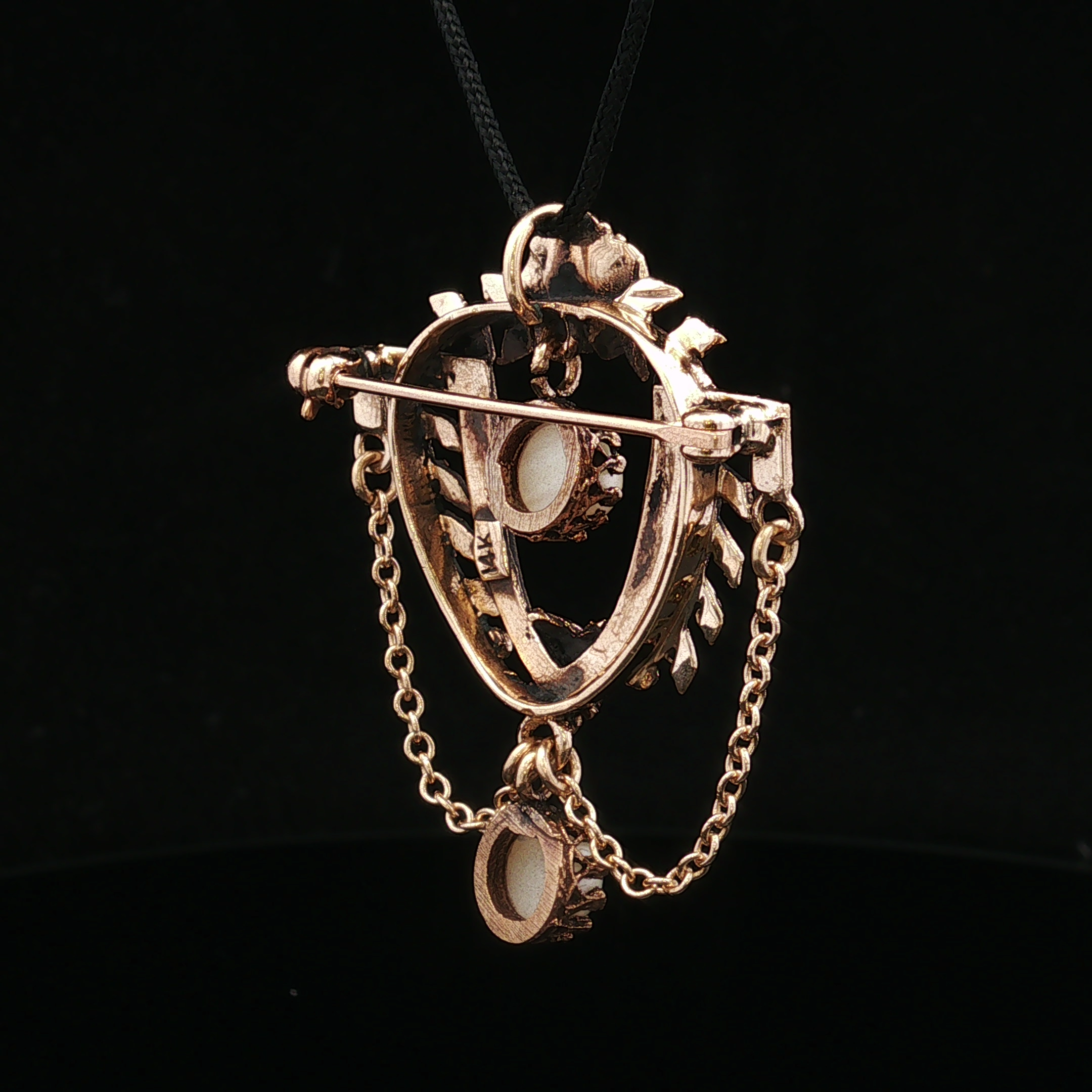 Thearose 14K Yellow Gold Victorian Pearl Pin