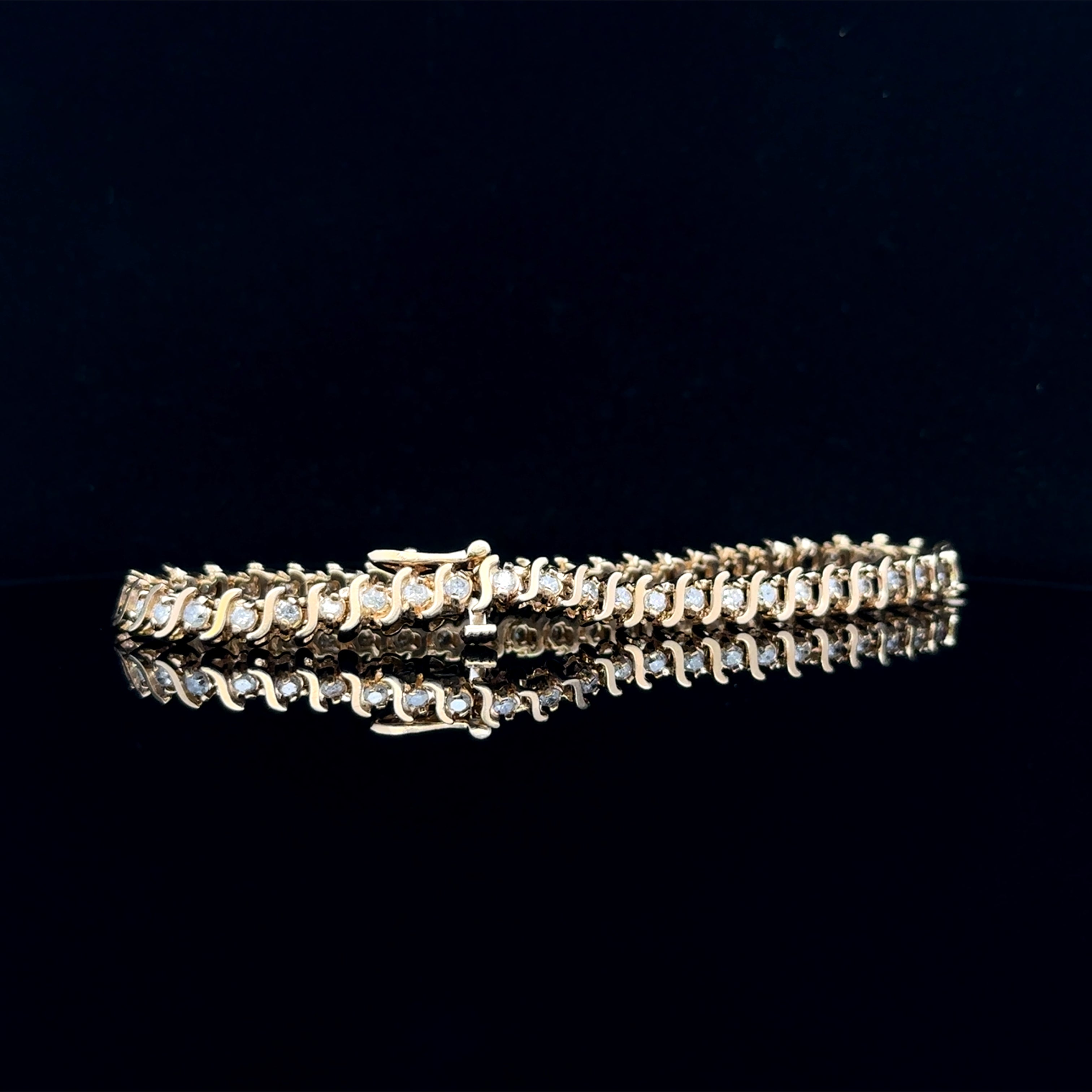 Serena 14K Yellow Gold Tennis Bracelet with 1.50ctw Diamonds