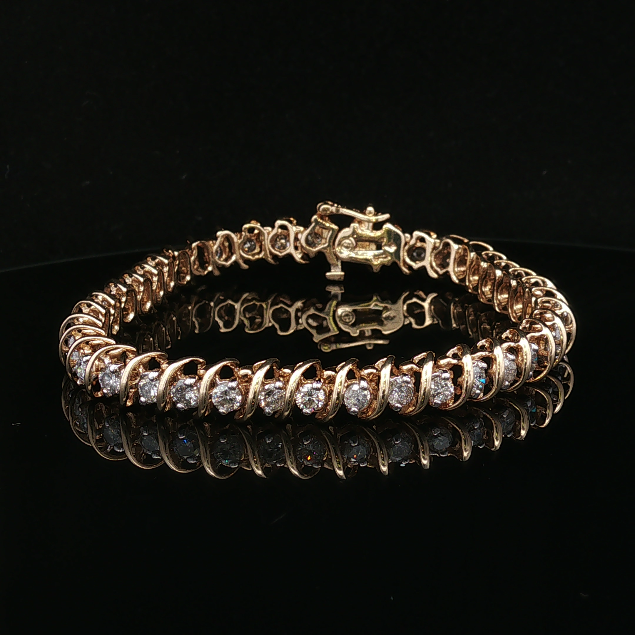 Jovierose 14K Two-Tone 4.0 CTW Diamond Tennis Bracelet