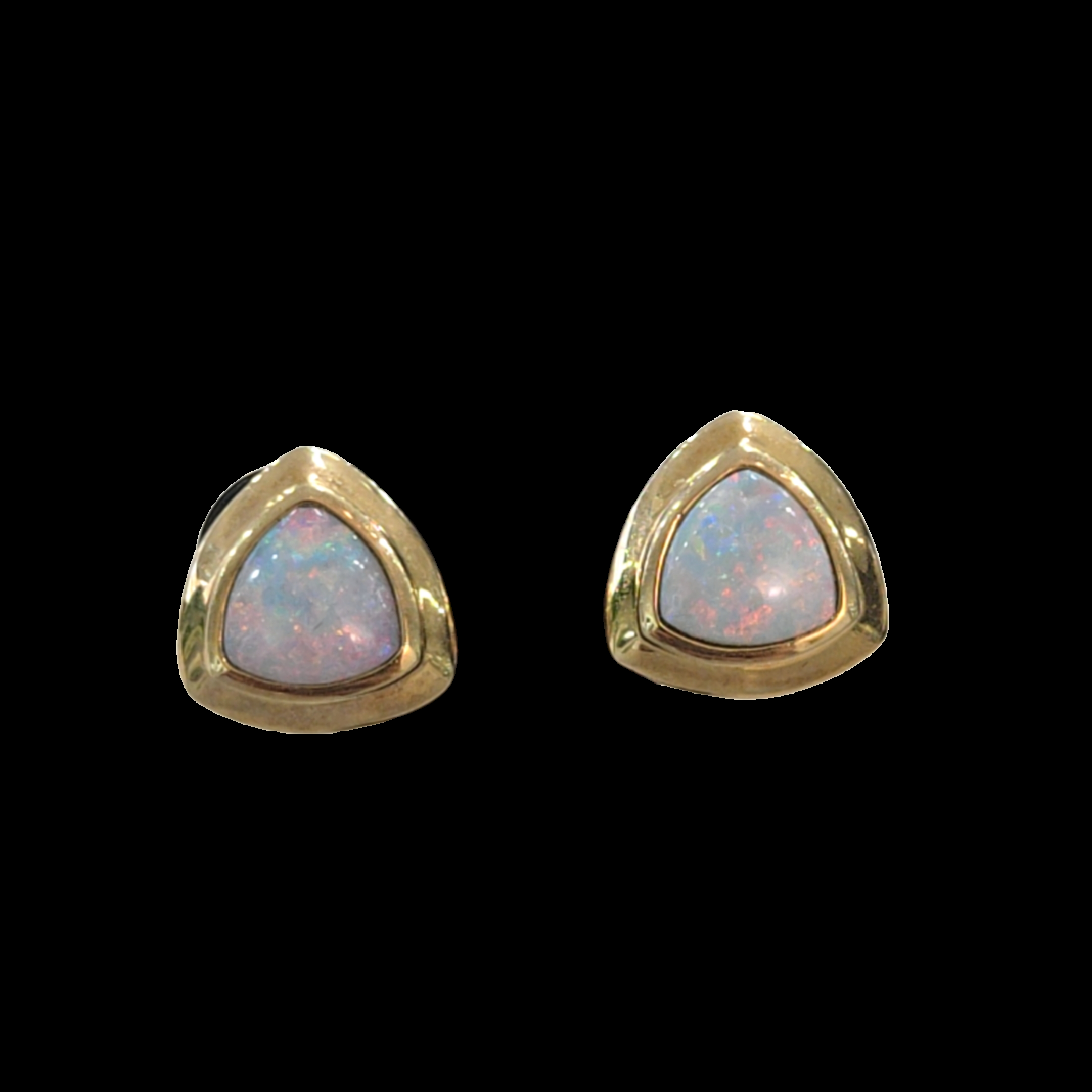 Kiki 14K Yellow Gold Trillion Opal Stud Earrings