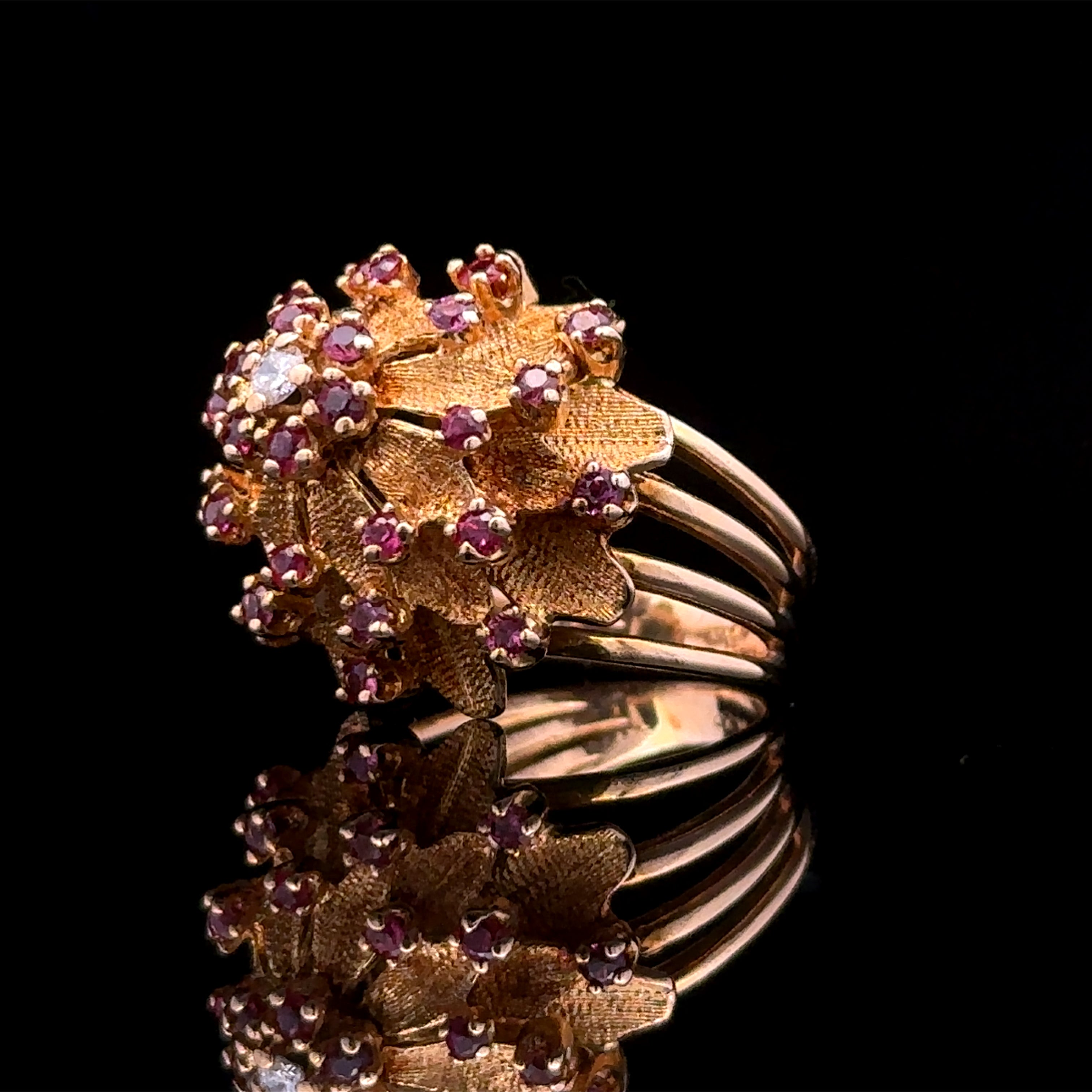 Ariel 14K Yellow Gold Ruby and Diamond Ring