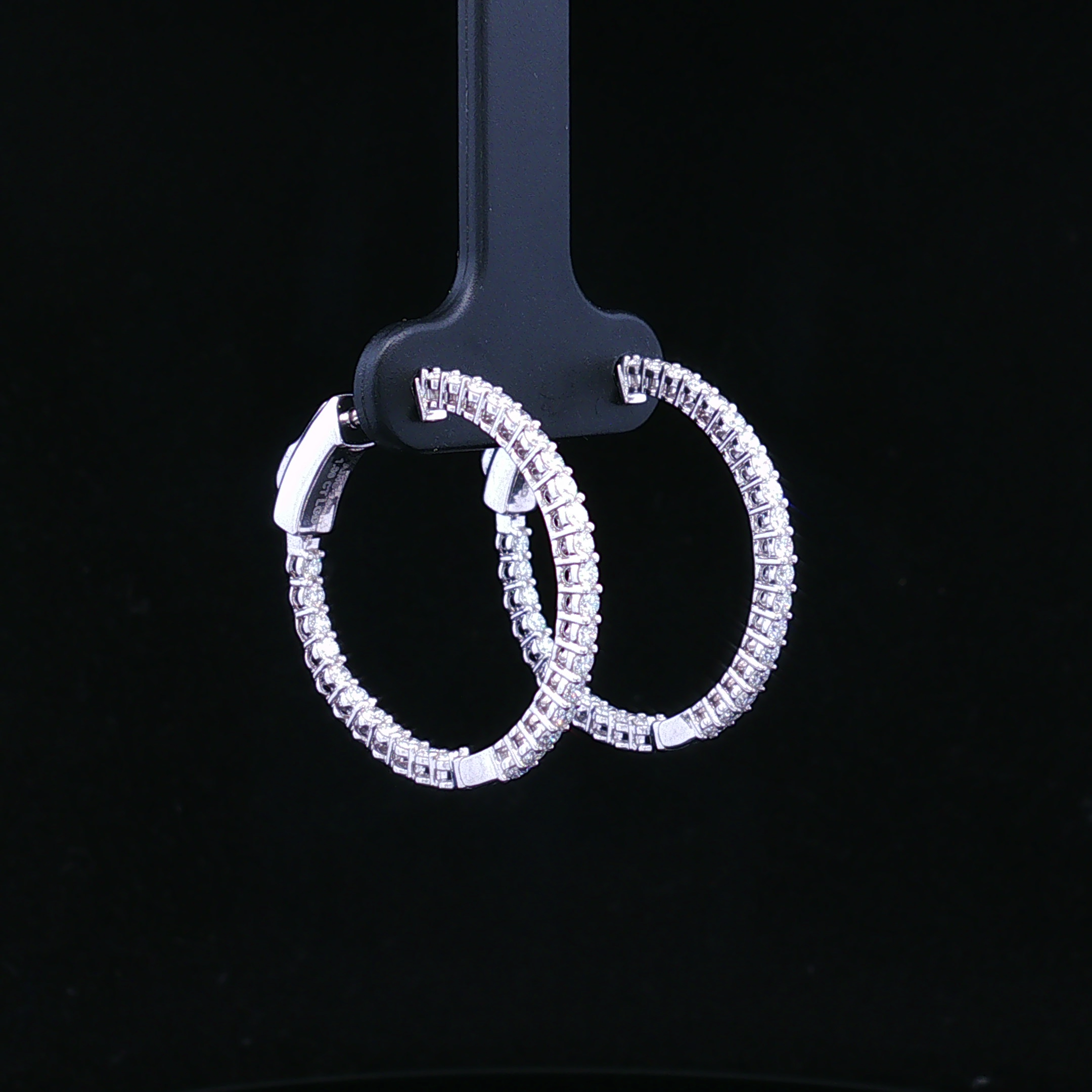 Ainsley 14KW Lab Grown Diamond Hoops