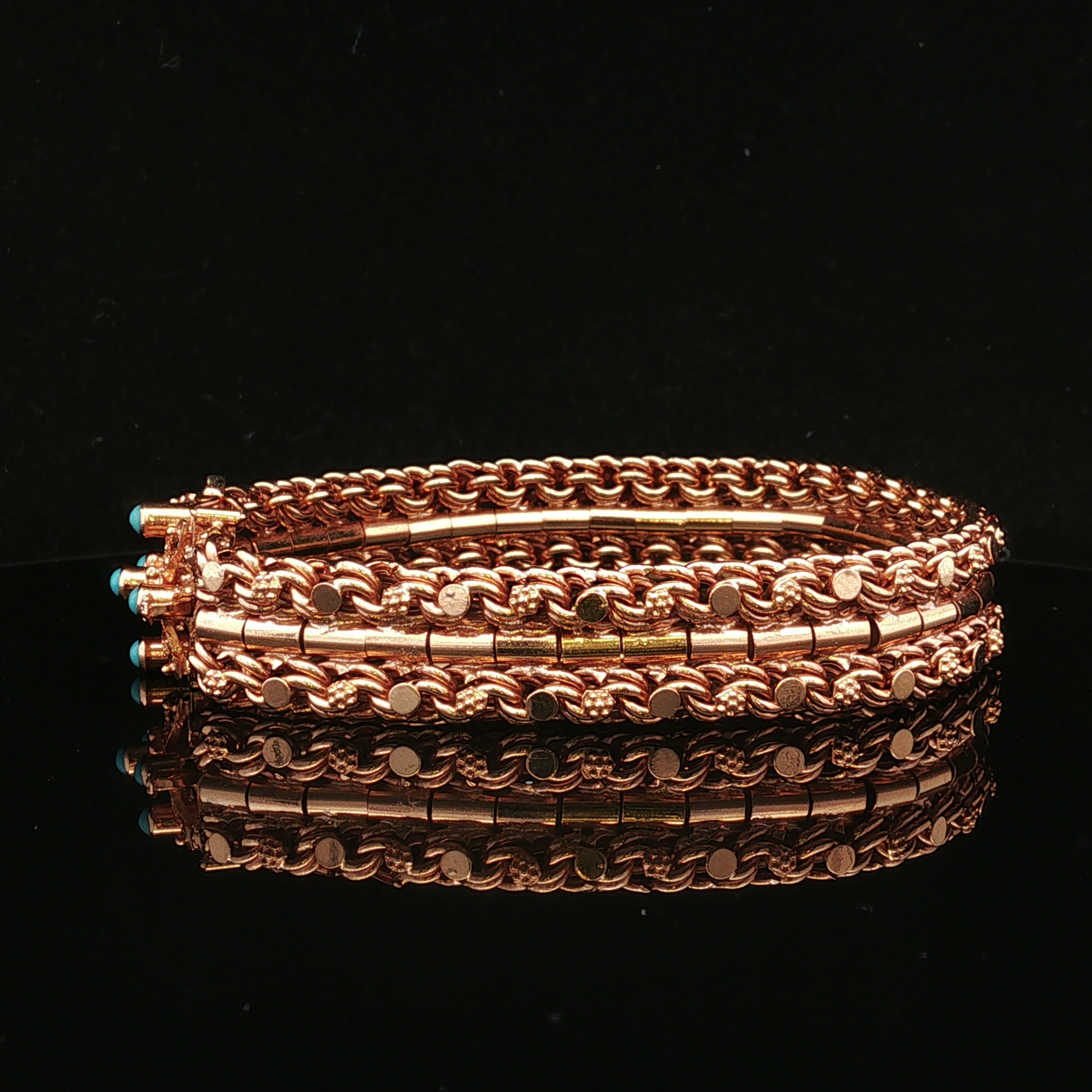 Lenalyn Vintage Portuguese Turquoise Link Bracelet