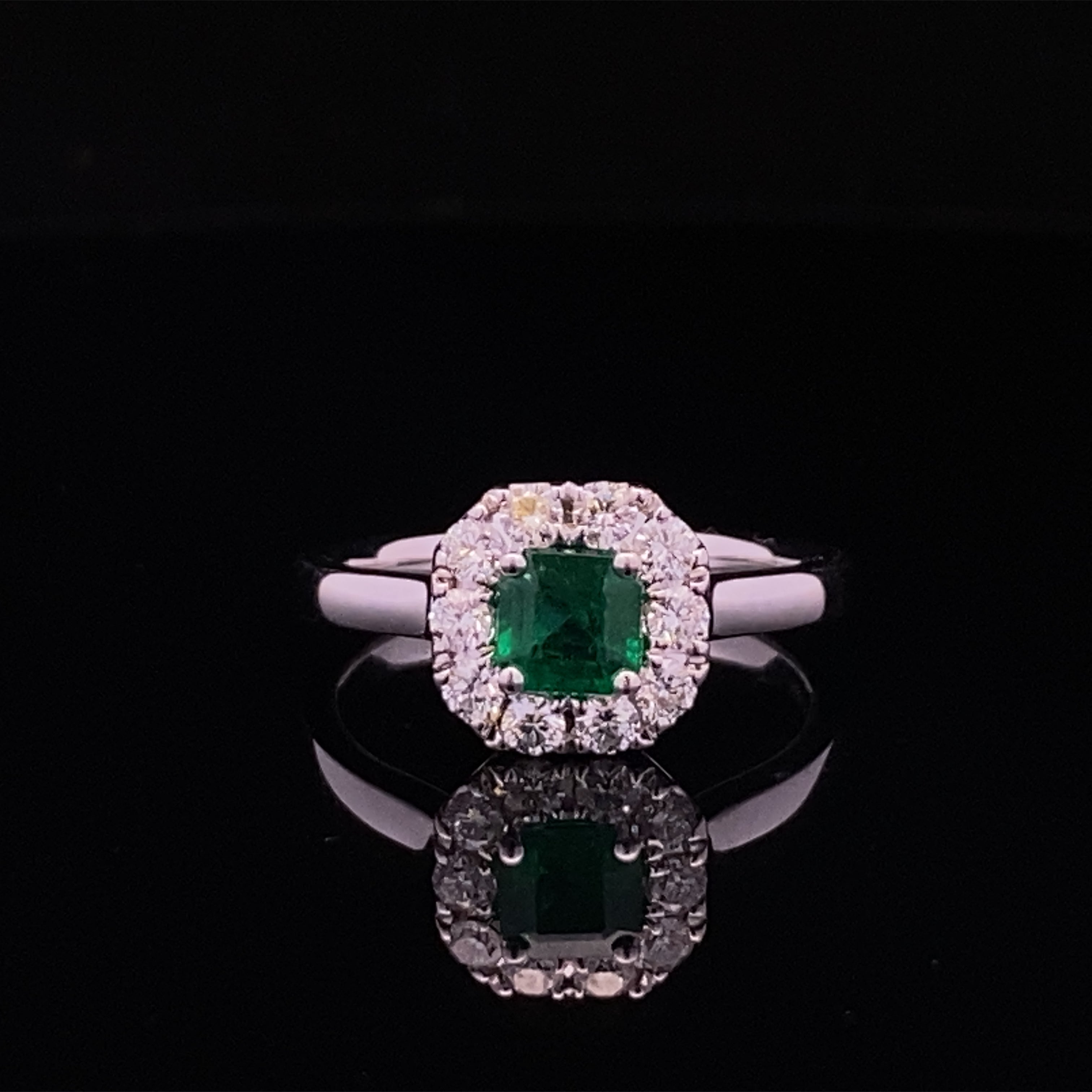 Lennon Emerald with Diamond Ring