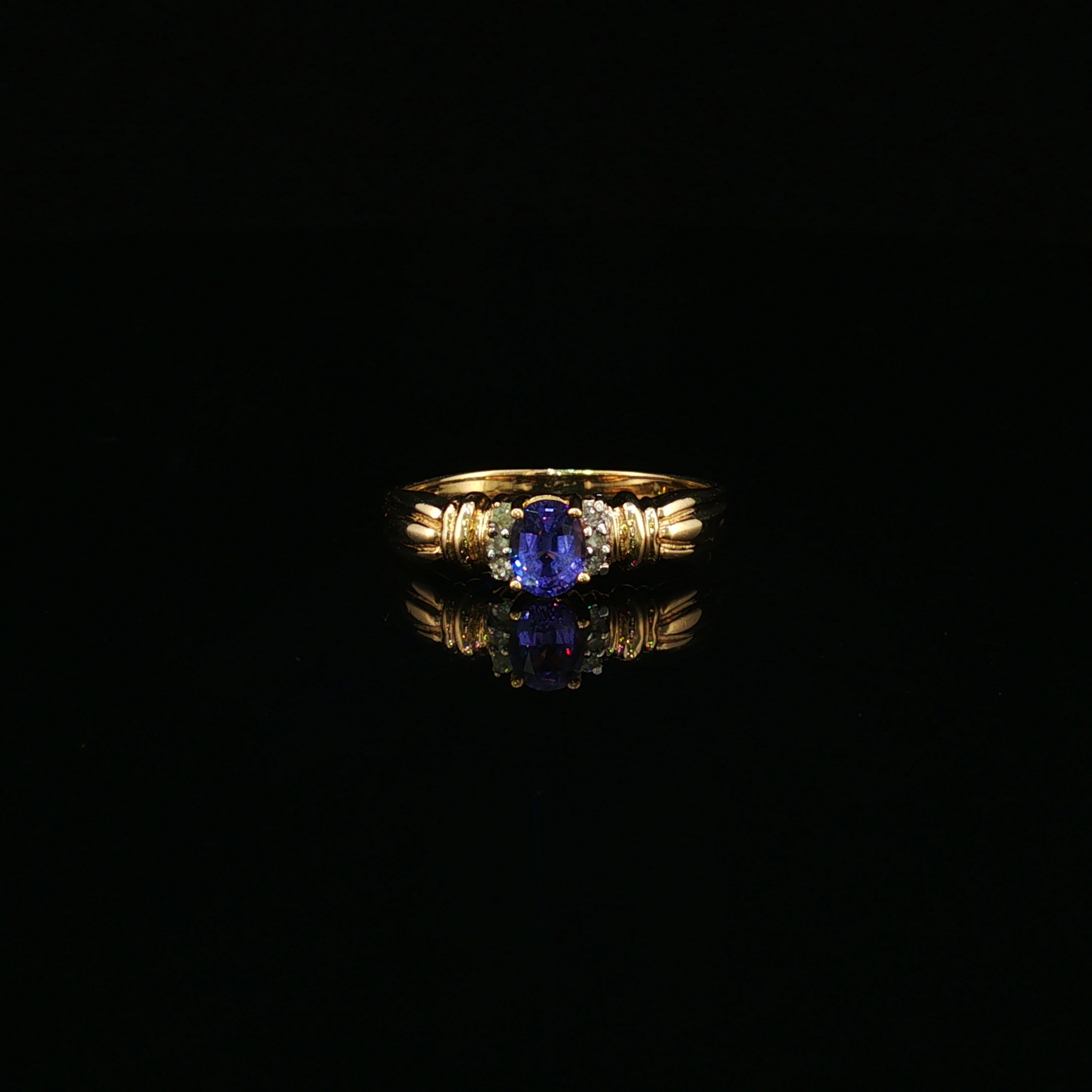 Elspeth 14K Yellow Gold Tanzanite & Diamond Ring