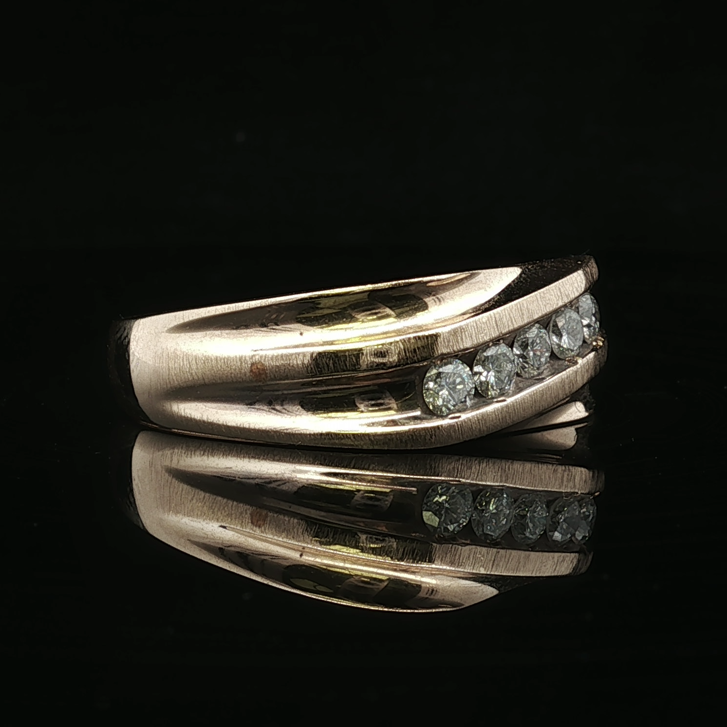 Jermaine Five Diamond Ring in 14K Yellow Gold