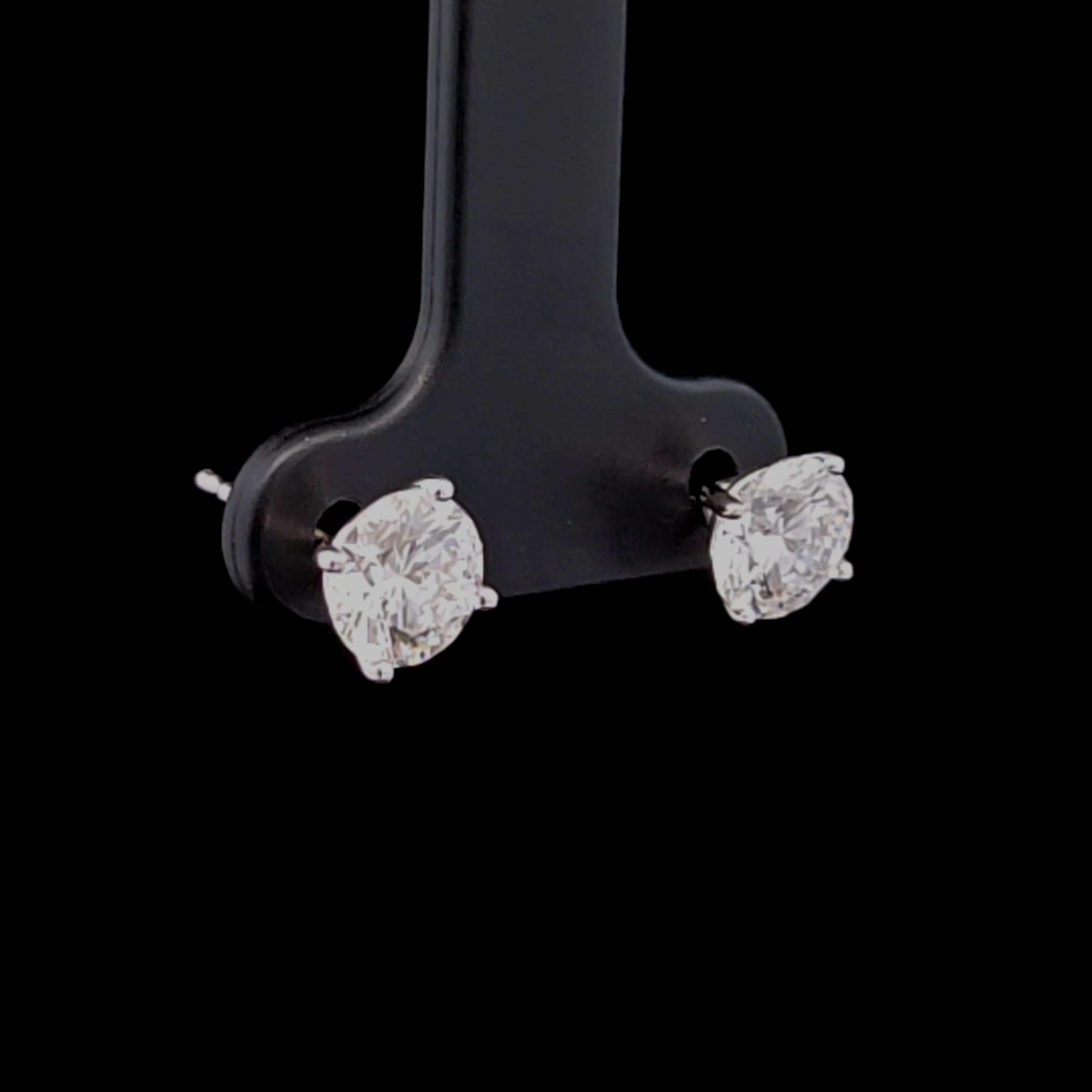 14K White Gold 2.00CTW Lab Diamond Stud Earrings