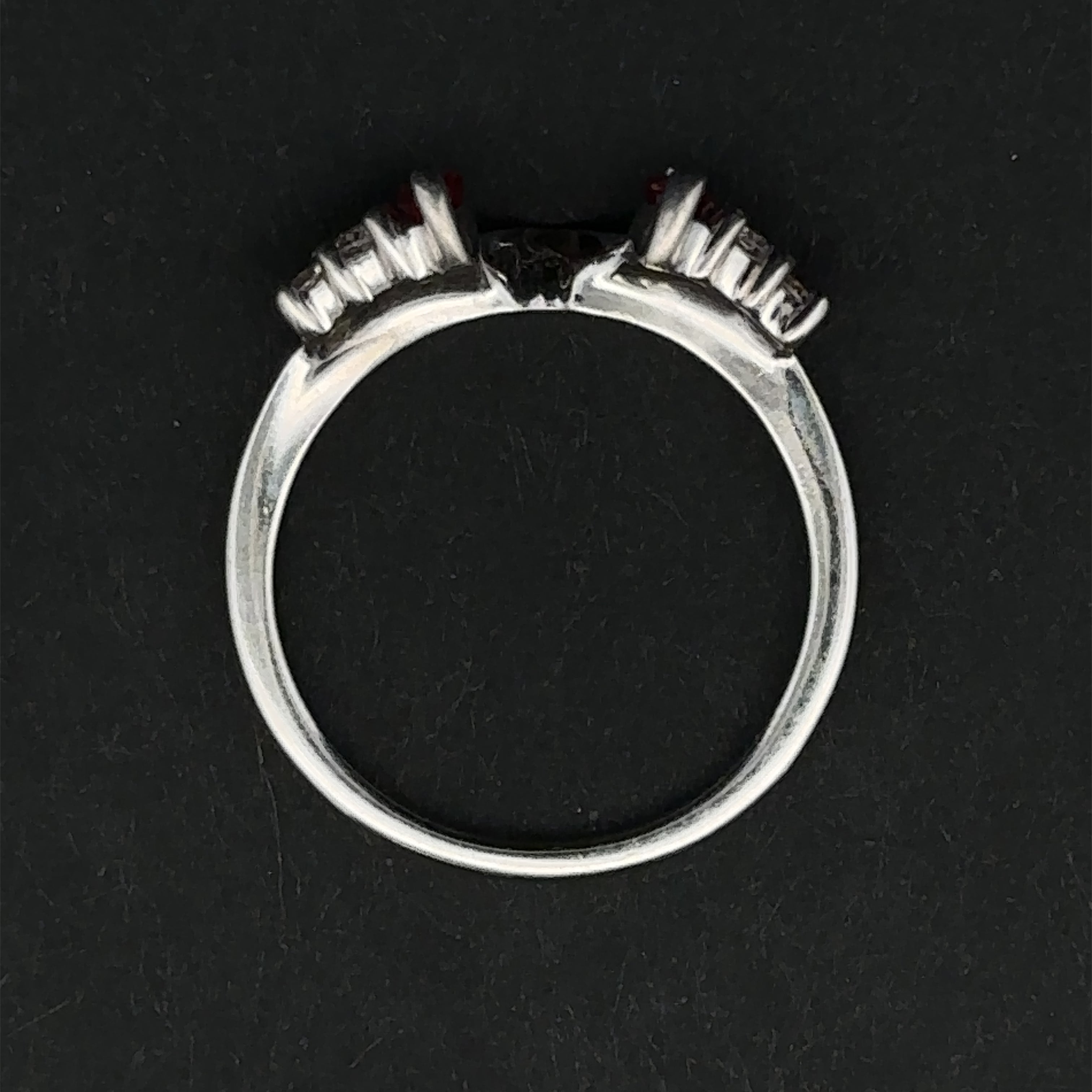 Vivian 14K White Gold Ruby and Diamond Wrap Ring