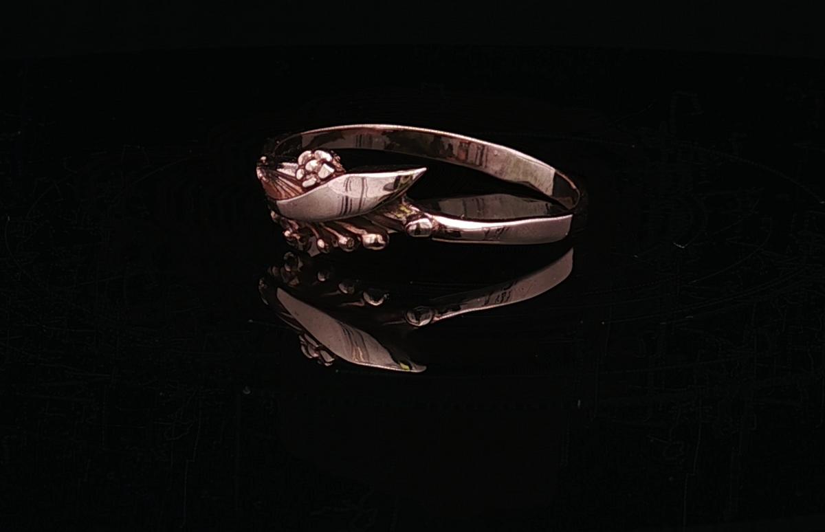 Nora 14K Rose Gold Floral and Leaf Motif Ring