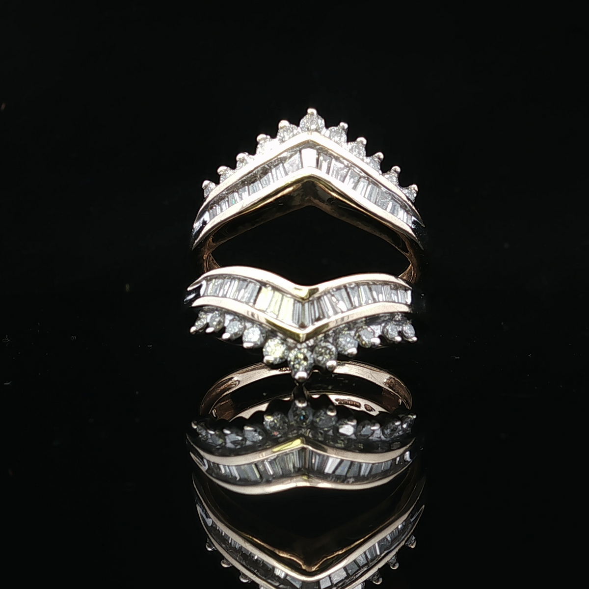 Maude 14K Yellow Gold Diamond Guard Band
