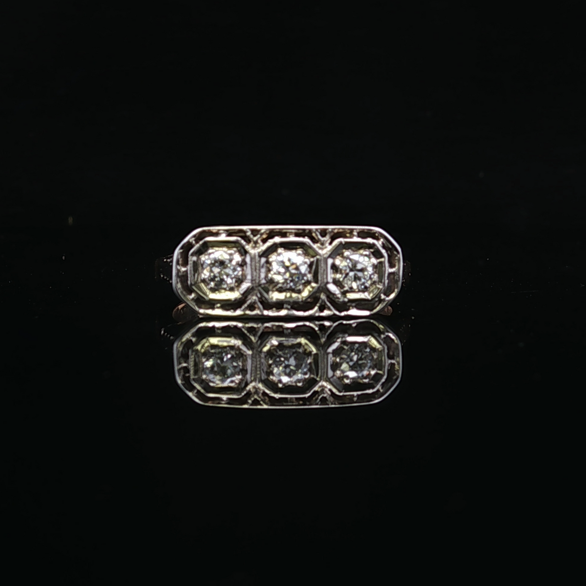 Millicent Two-Tone Vintage Diamond Ring