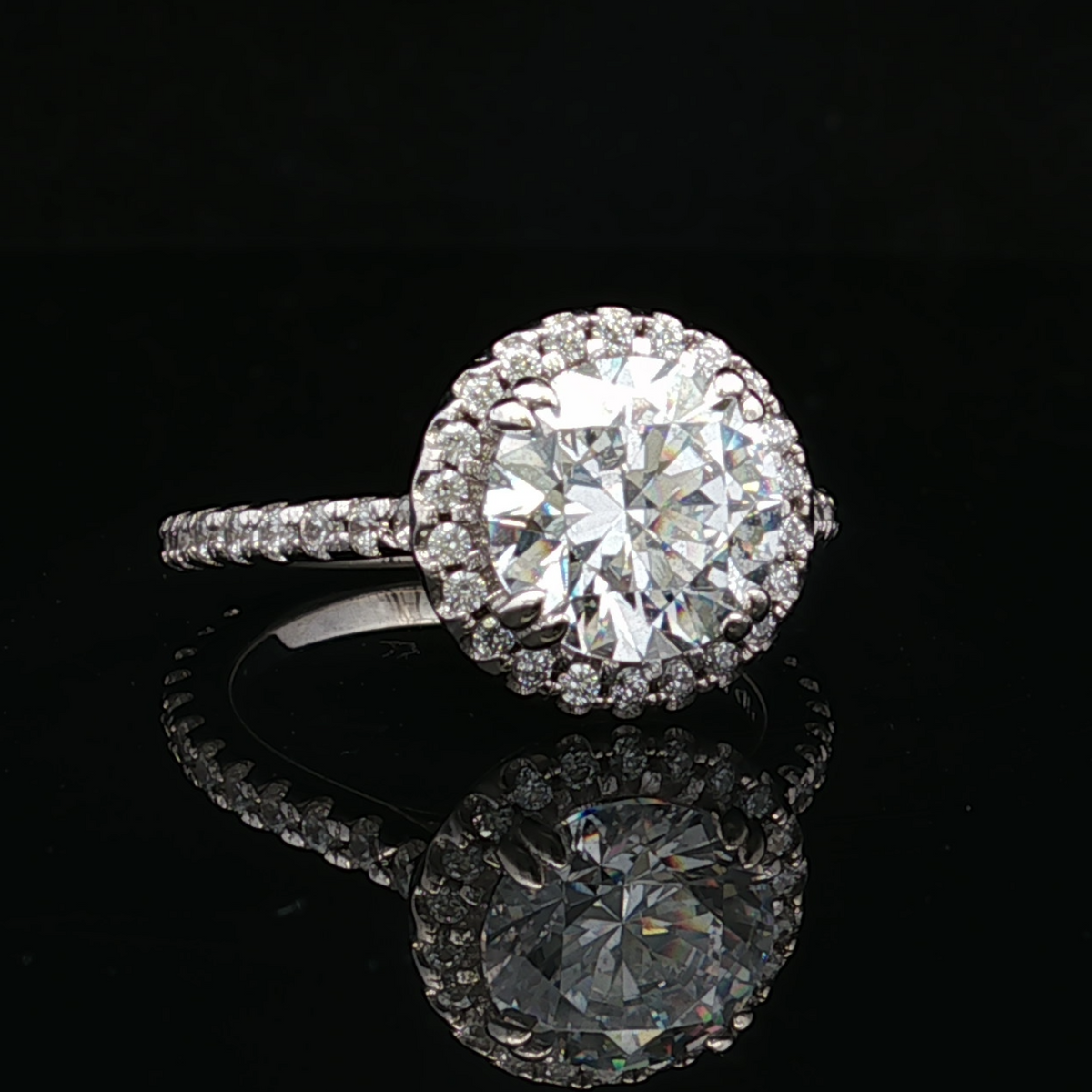 Rosie 14K White Gold 2.04CT Lab Diamond Ring with Accents