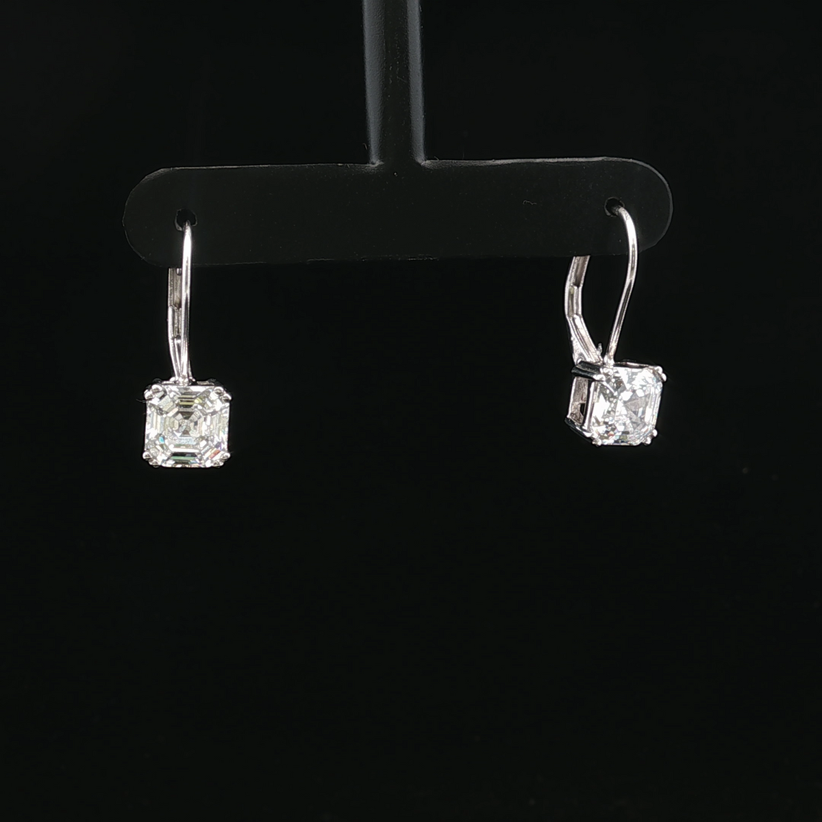 Elinora White Silver CZ Drop Earrings