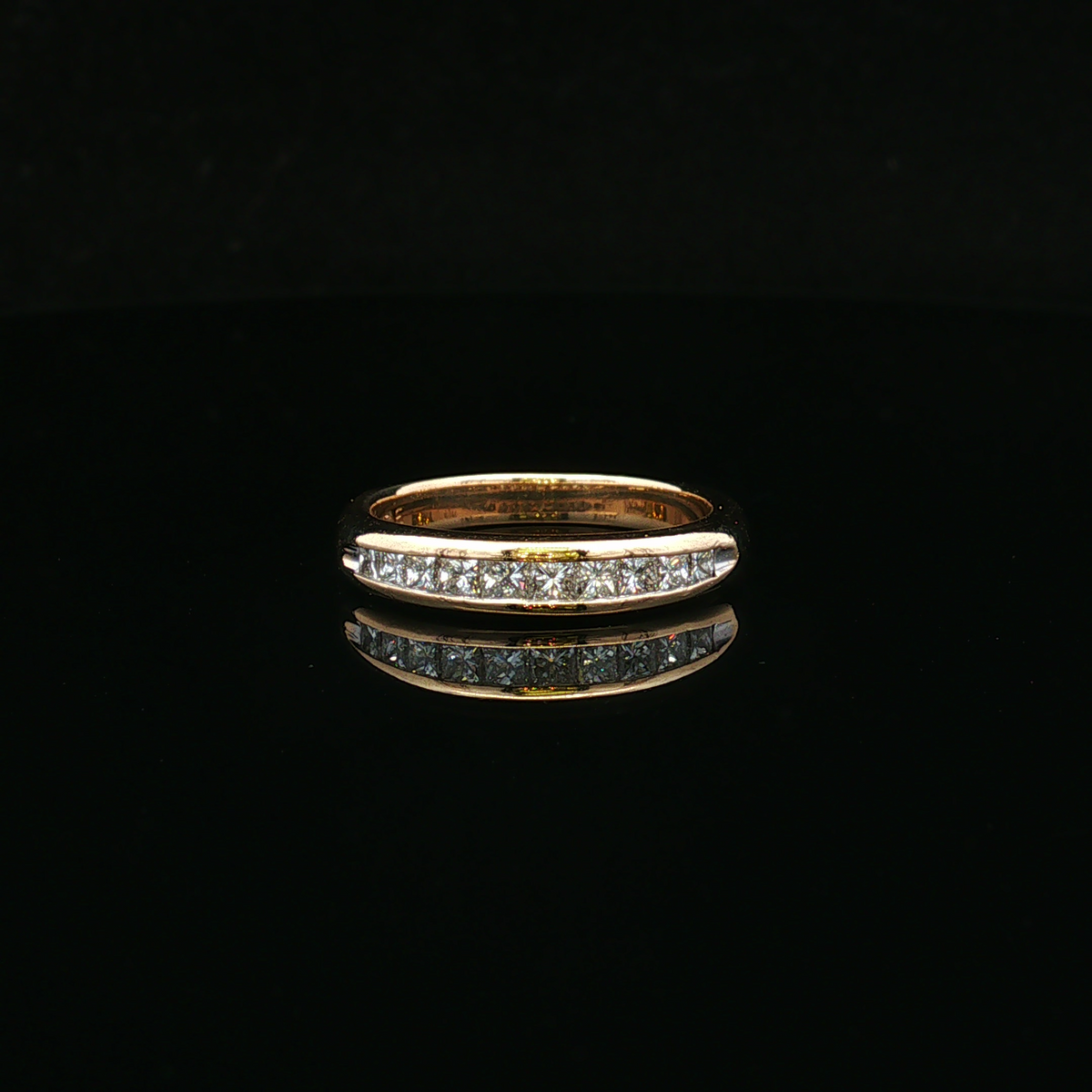 Wrena 14KY .36 CTW Princess Cut Diamond Anniversary Band