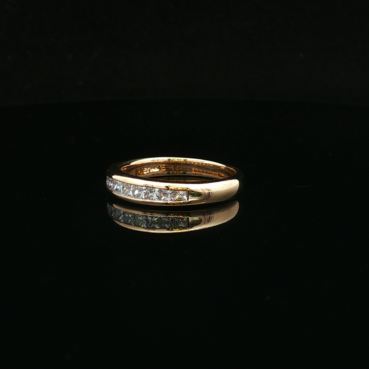 Wrena 14KY .36 CTW Princess Cut Diamond Anniversary Band