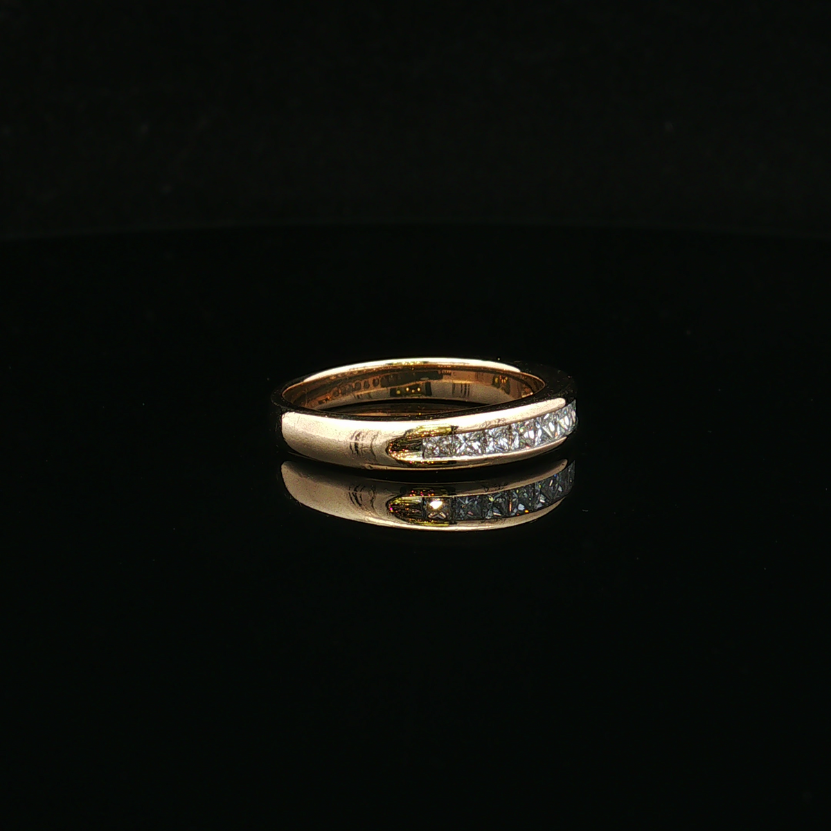 Wrena 14KY .36 CTW Princess Cut Diamond Anniversary Band