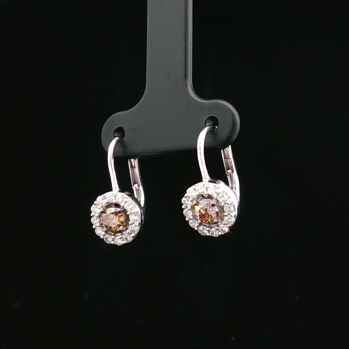 Marena 14KW Chocolate & White Diamond Earrings by LeVian