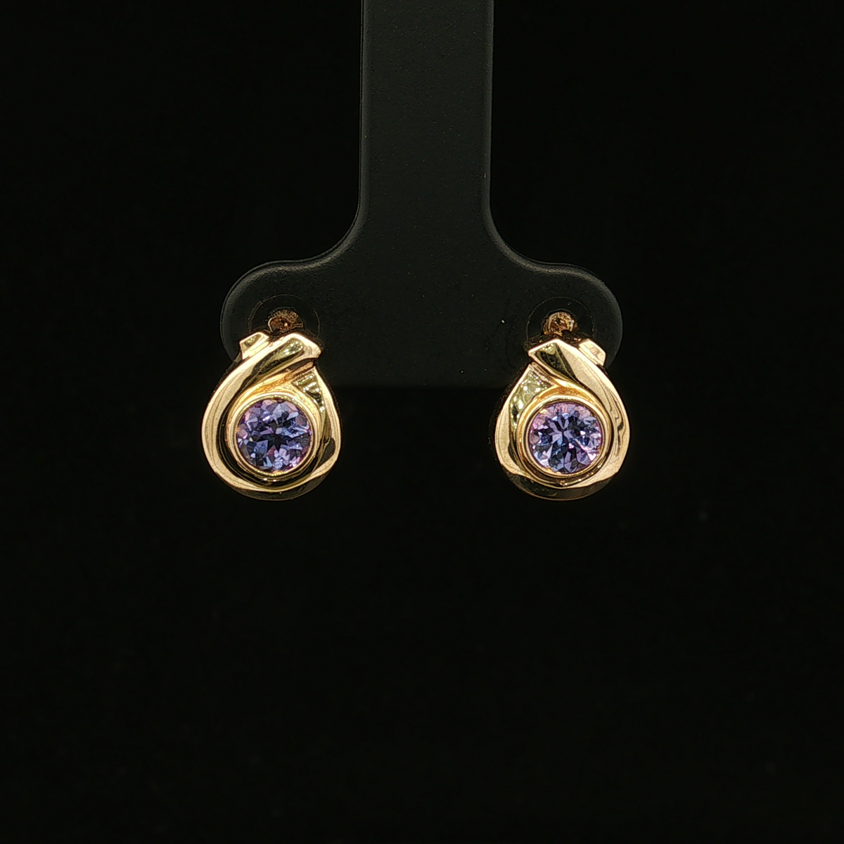 Marenlyn 14K Yellow Gold Tanzanite Stud Earrings