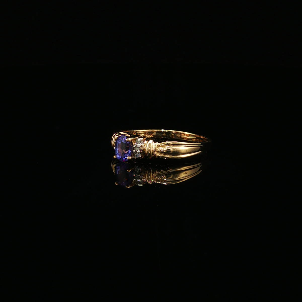Elspeth 14K Yellow Gold Tanzanite & Diamond Ring