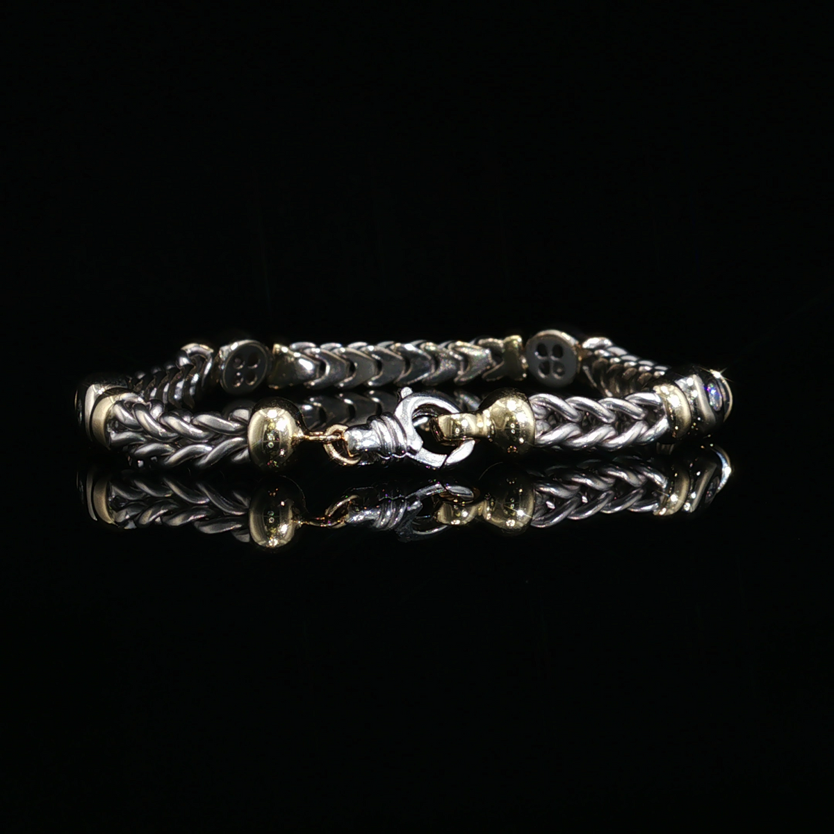 Alberta 14k Two-Tone .40ctw Bezel Set Diamond Bracelet