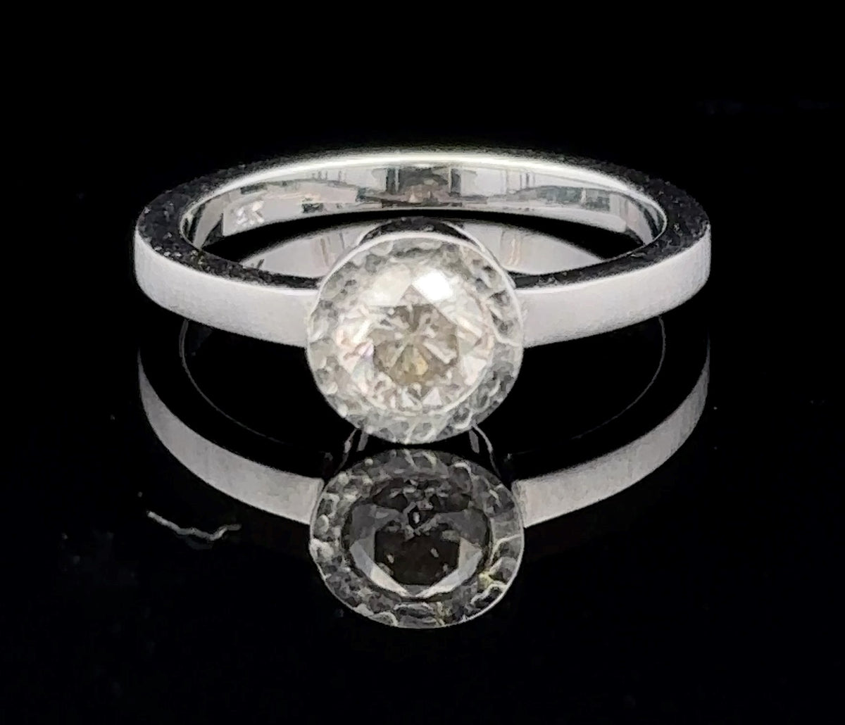Keva 14k White Gold .59ct Dove Grey Diamond Ring