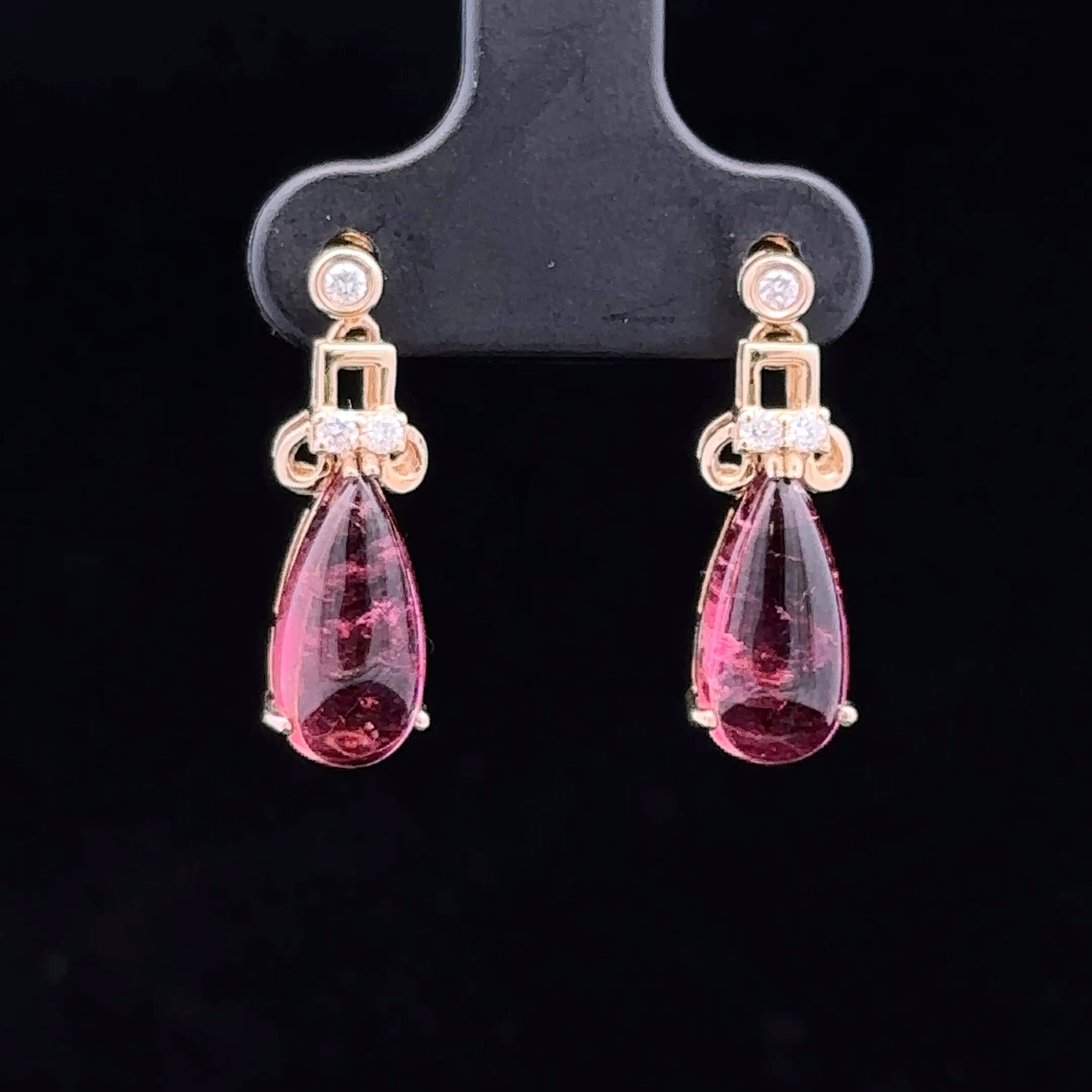 Paislee Gold Earrings with Tourmaline
