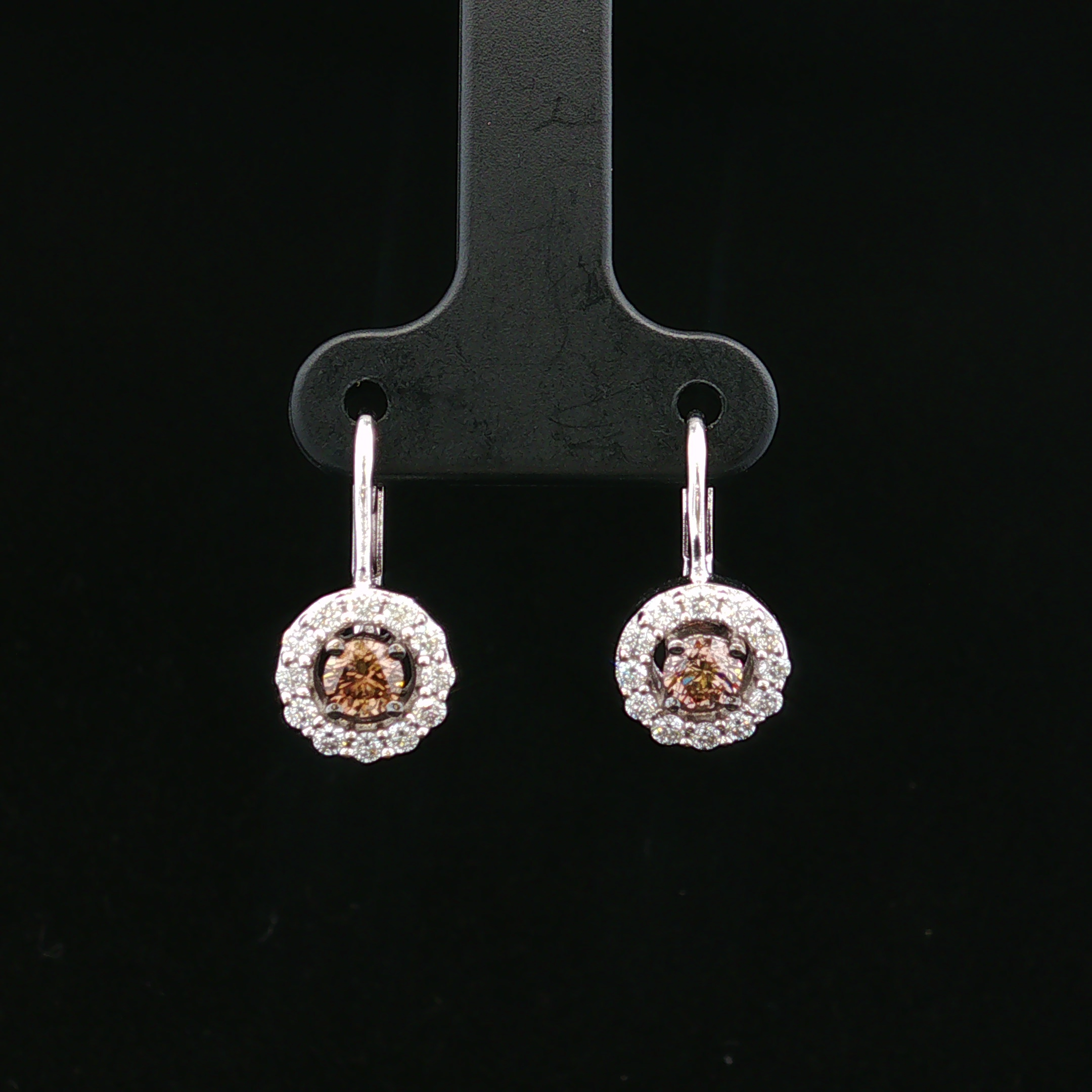Marena 14KW Chocolate & White Diamond Earrings by LeVian
