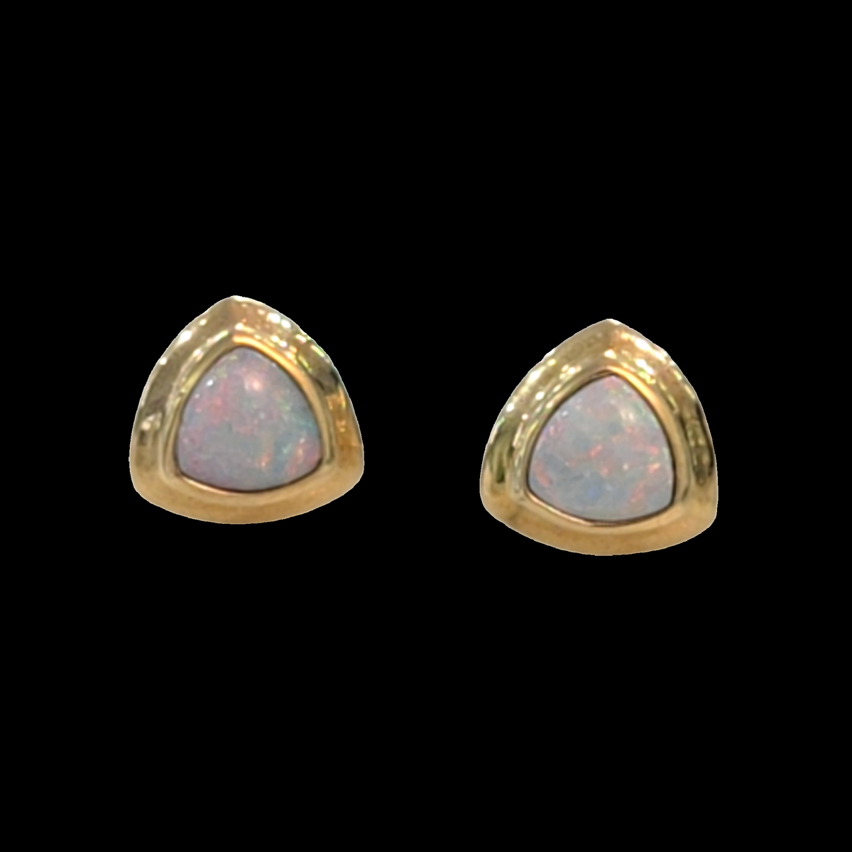 Kiki 14K Yellow Gold Trillion Opal Stud Earrings