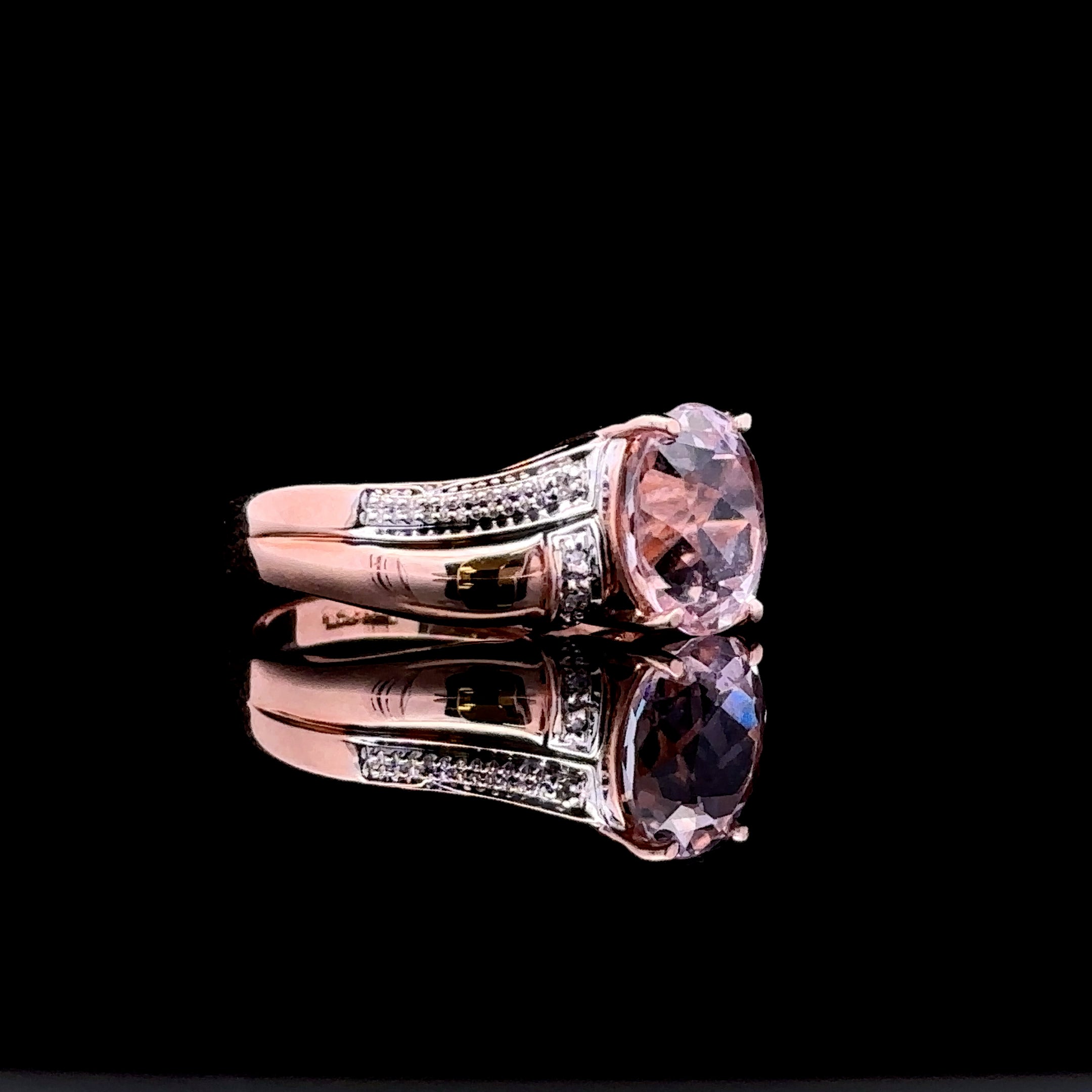 Yaritza 14K Rose Gold Pink Spinel and Diamond Ring