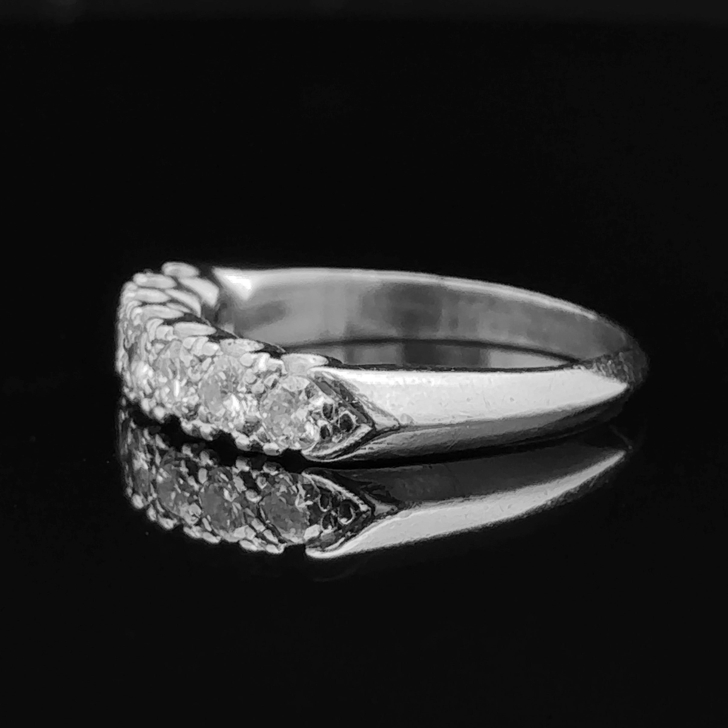 Ansley Diamond Wedding Band in Platinum