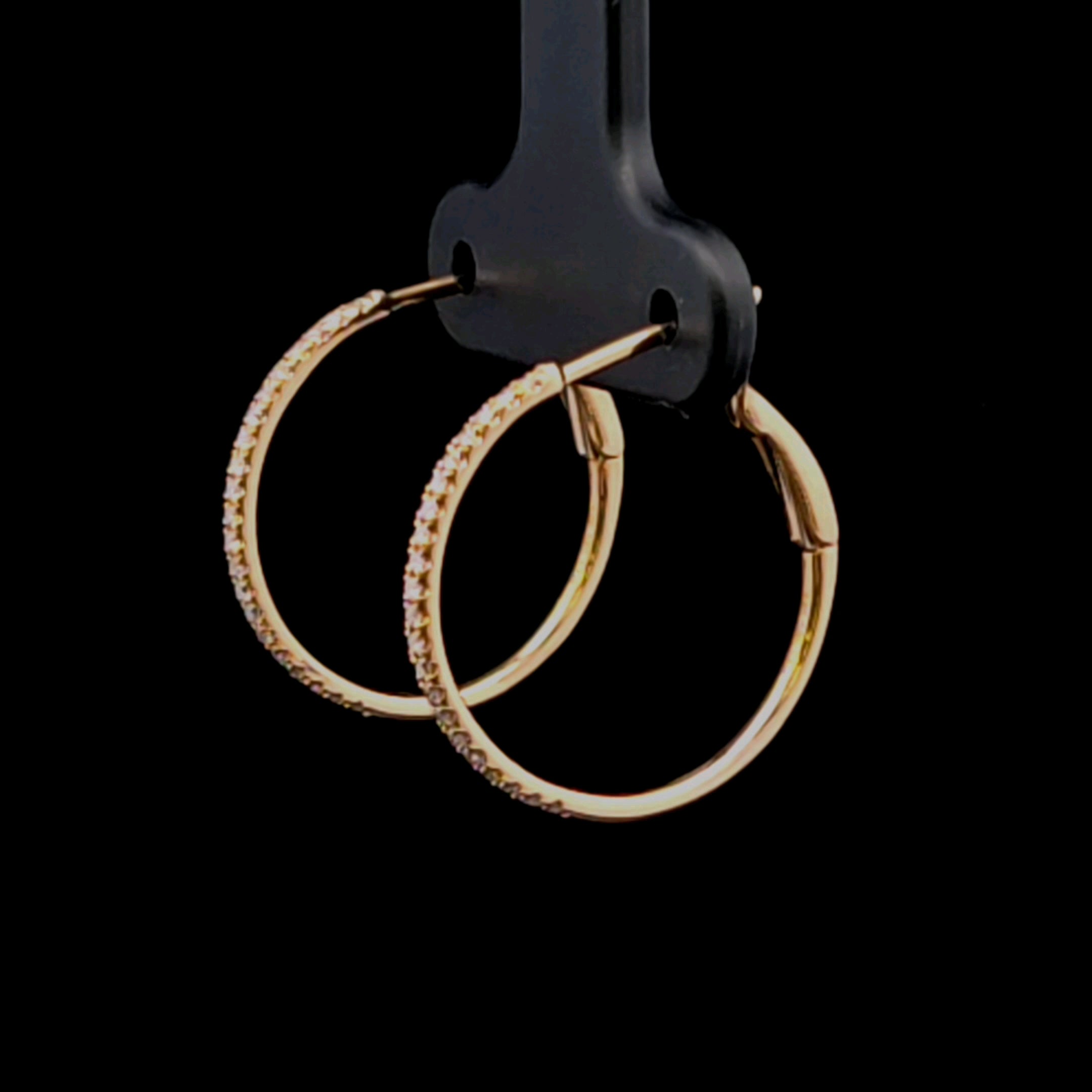 Teagan 14K Yellow Gold 0.15 CTW Diamond Hoops with Omega Backs