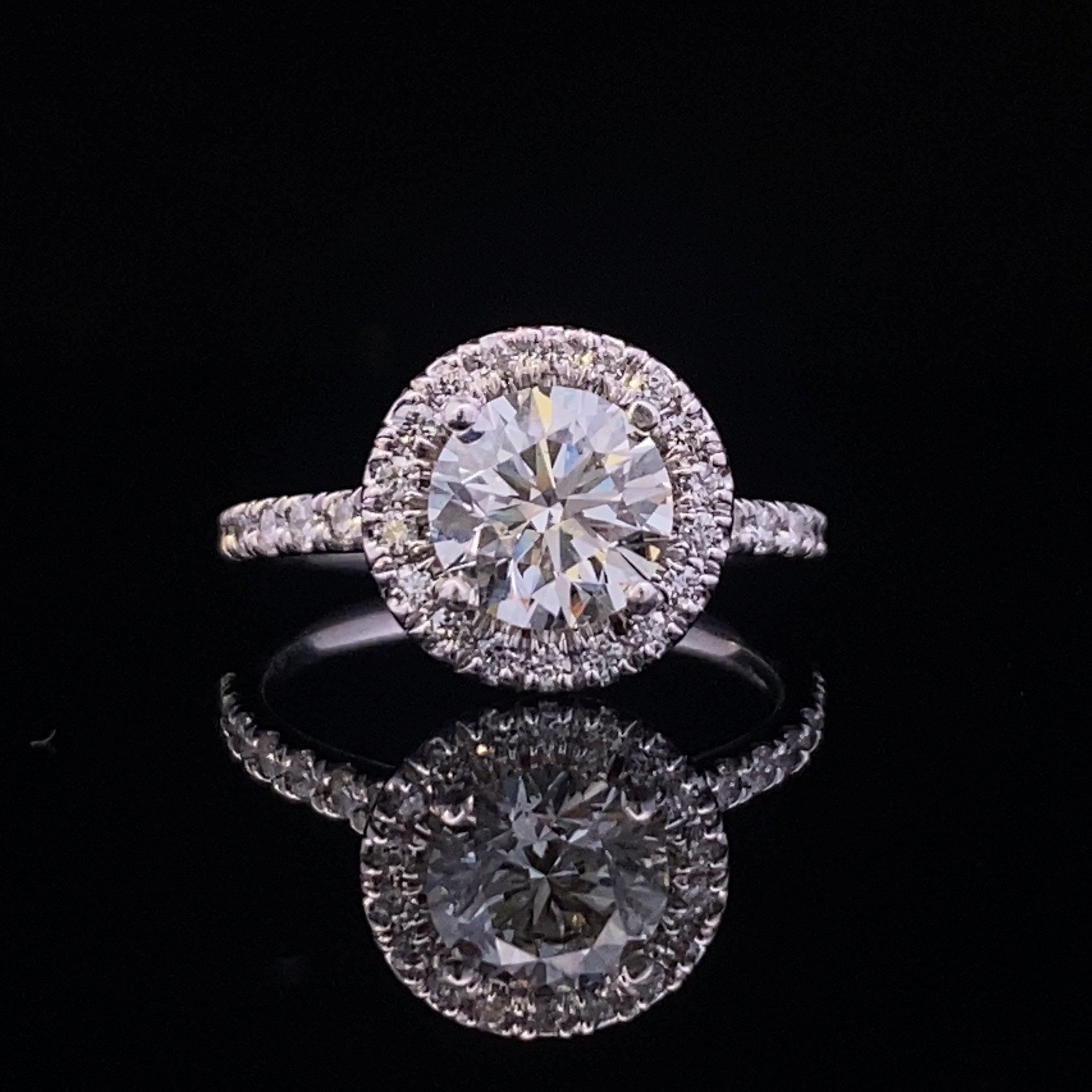 Veronica Platinum Engagement Ring with 2.18ct J VS2 Center