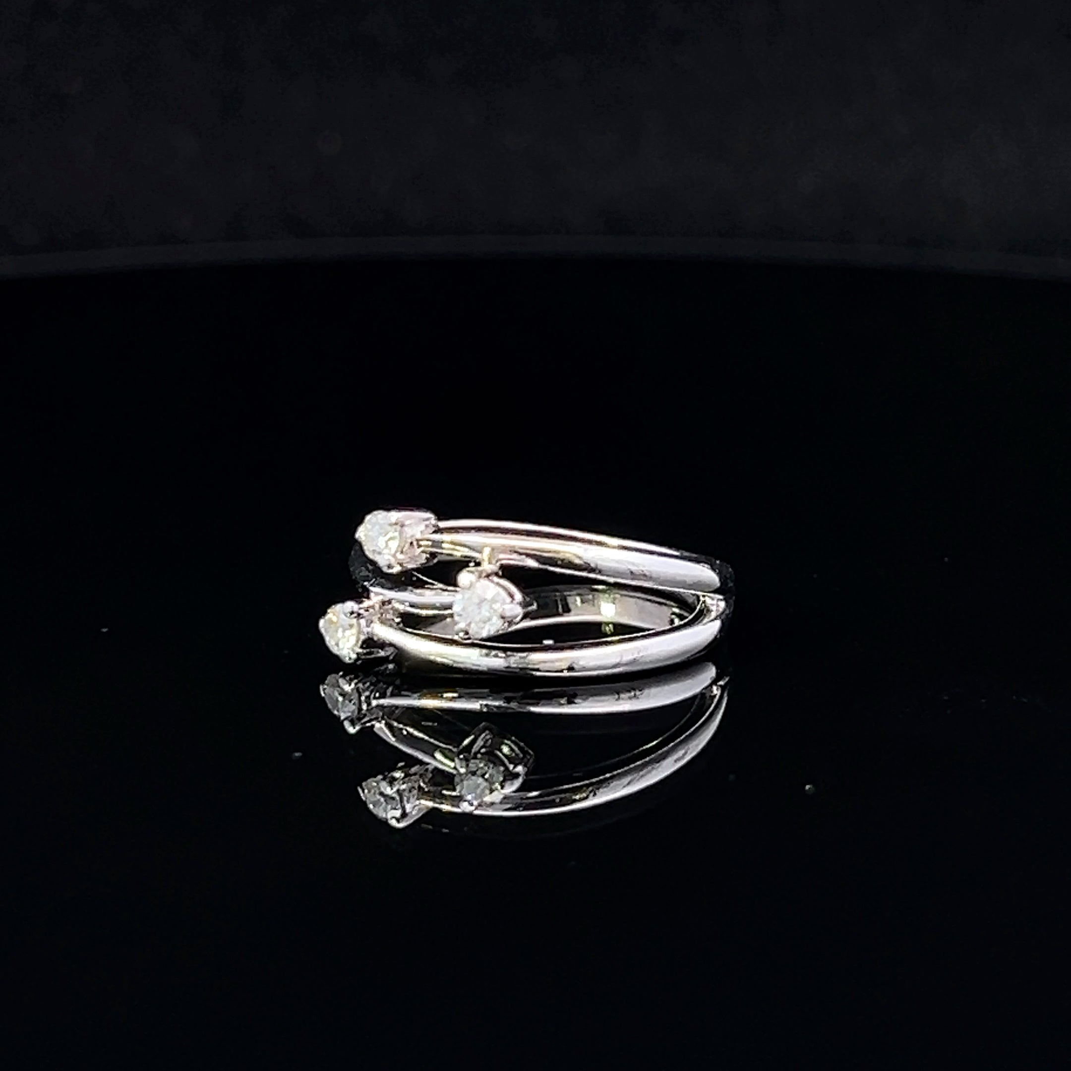 Frankie 14K White Gold Three-Diamond Ring – .18 CTW