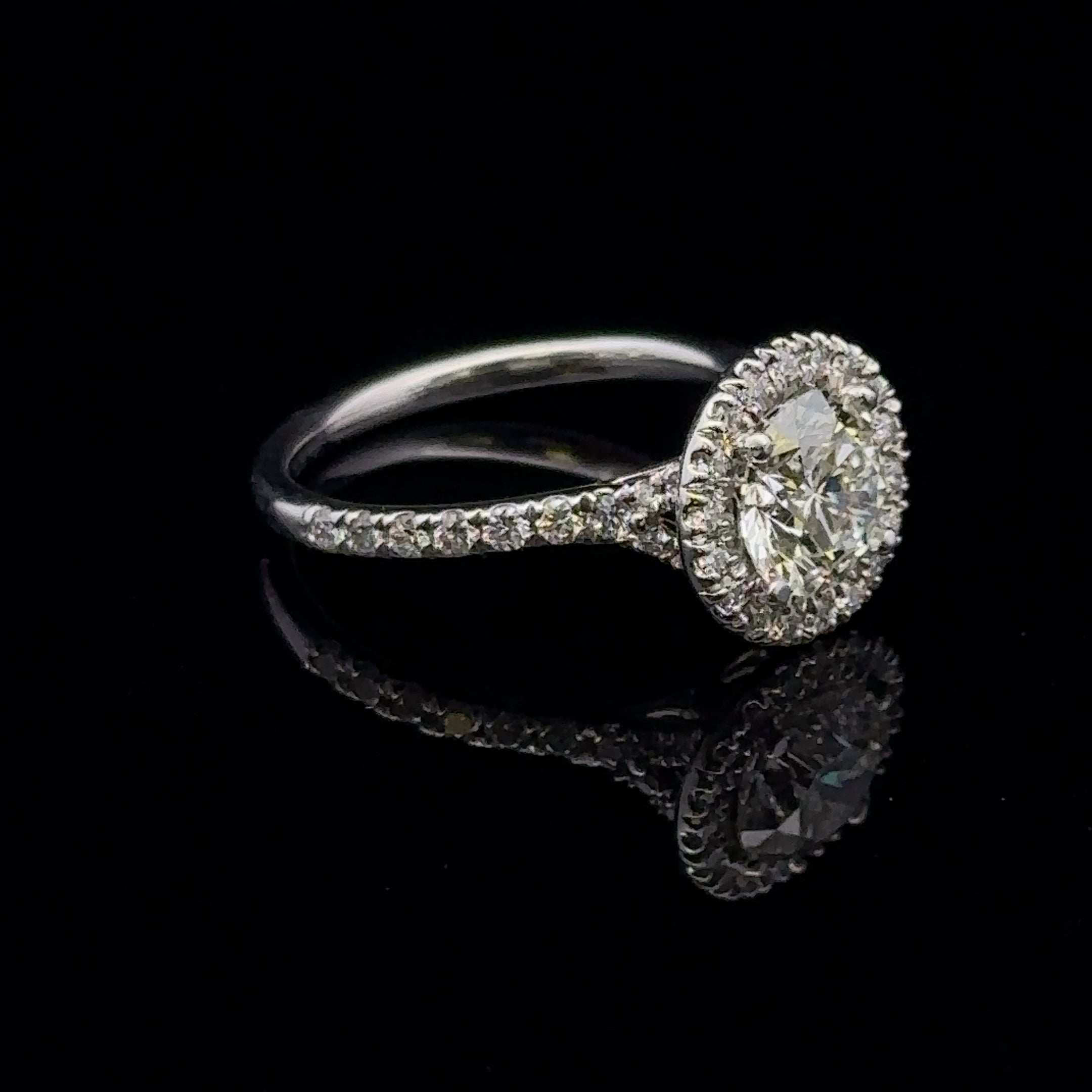 Veronica Platinum Engagement Ring with 2.18ct J VS2 Center