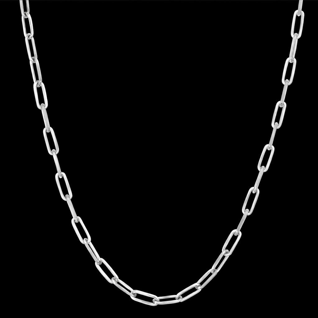Sterling Silver 16" Paperclip Chain Necklace