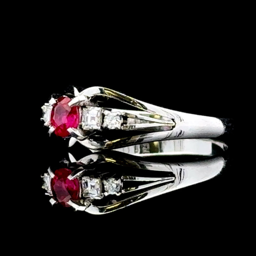 Lila Ruby and Diamond Ring