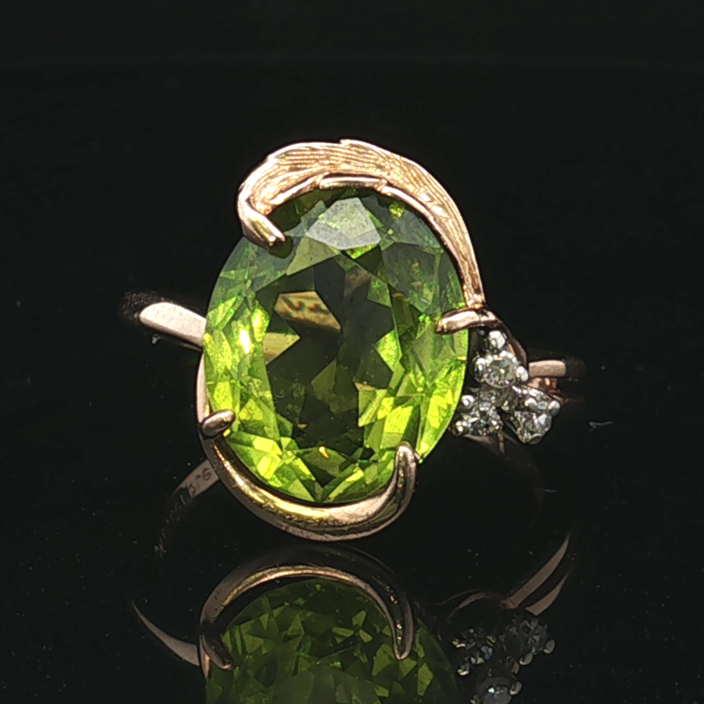 Genevieve 14K Yellow Gold Peridot Ring