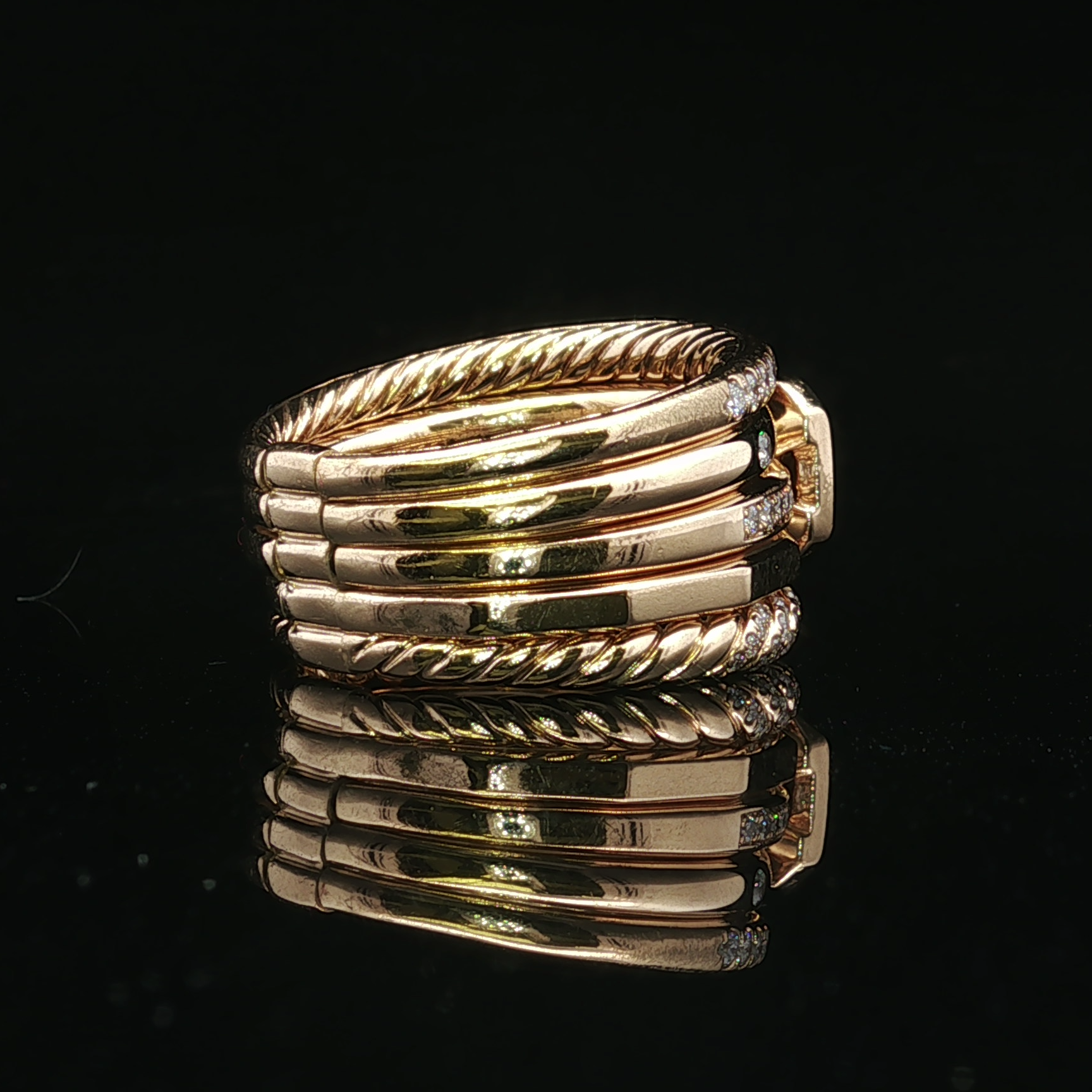 18K Yellow Gold Citrine & Diamond Ring by David Yurman