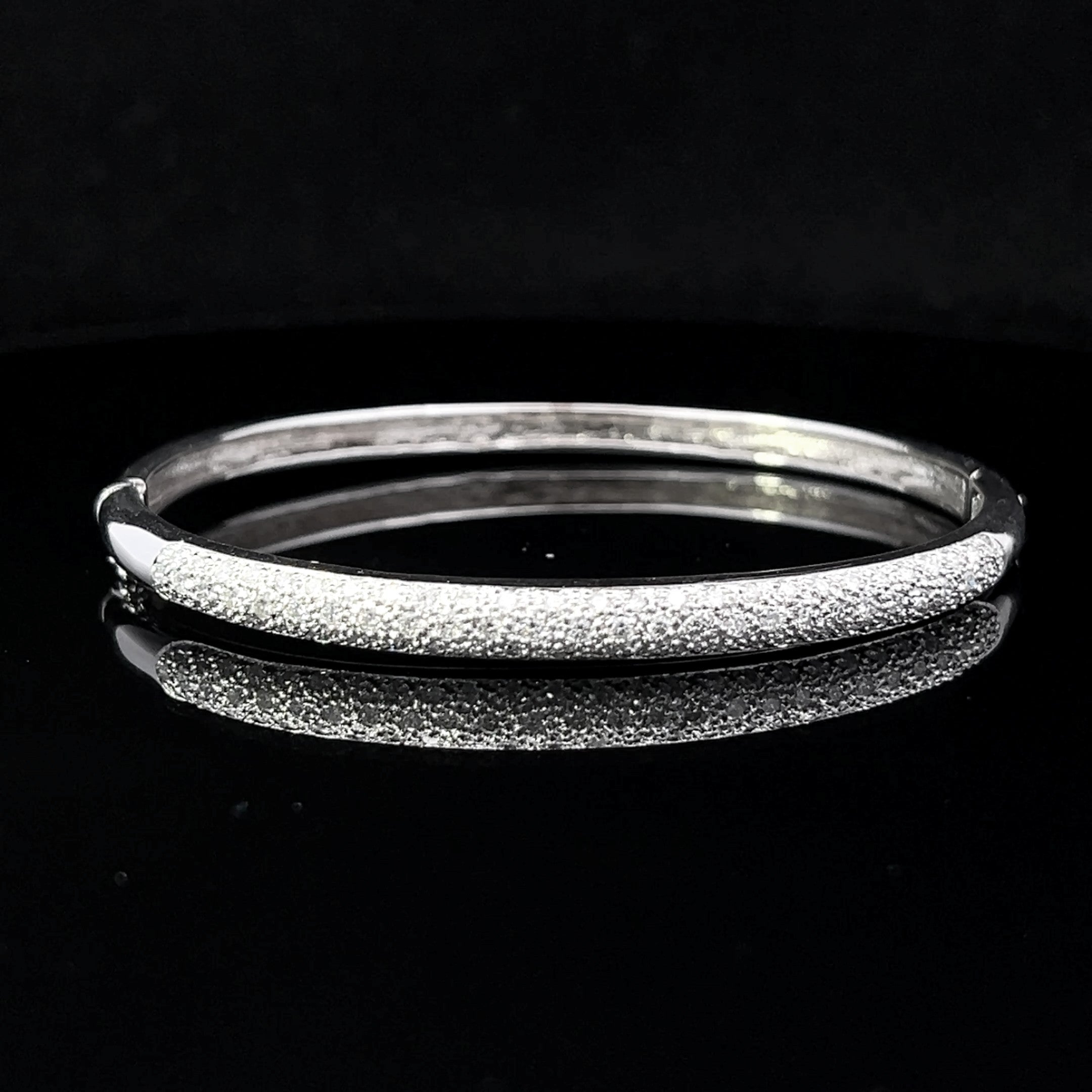 Elsa 18K Two-Tone Gold .66 CTW Pavé Diamond Bangle