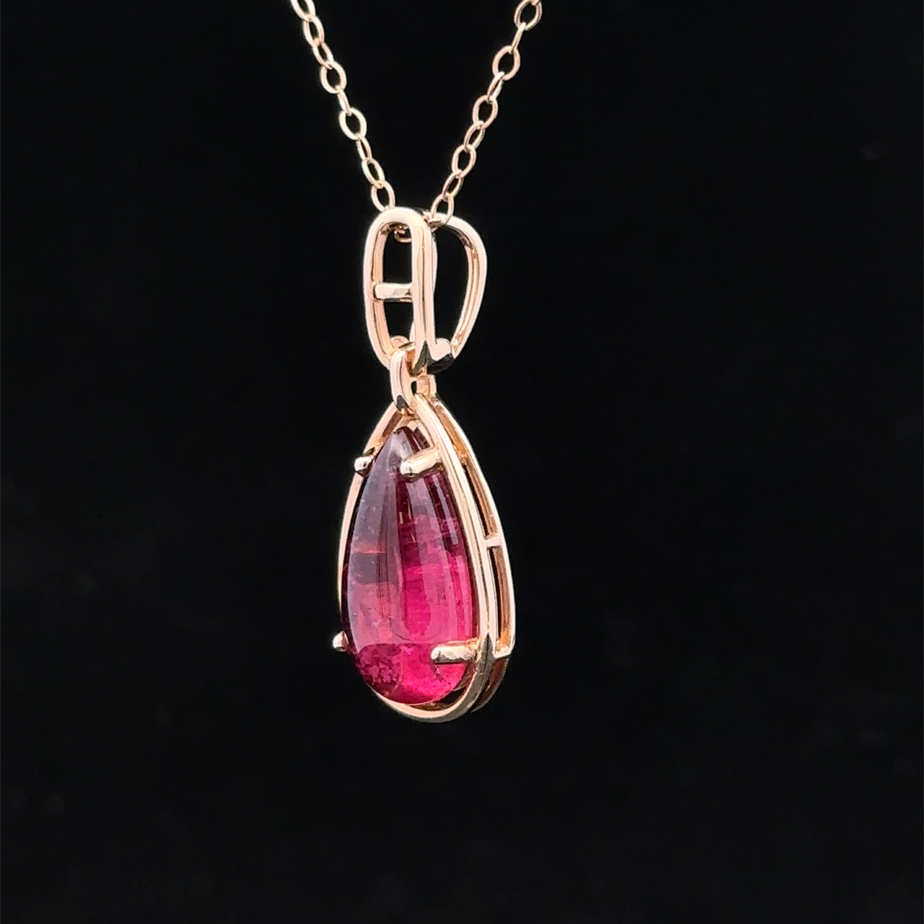 Paislee Gold Necklace with Tourmaline