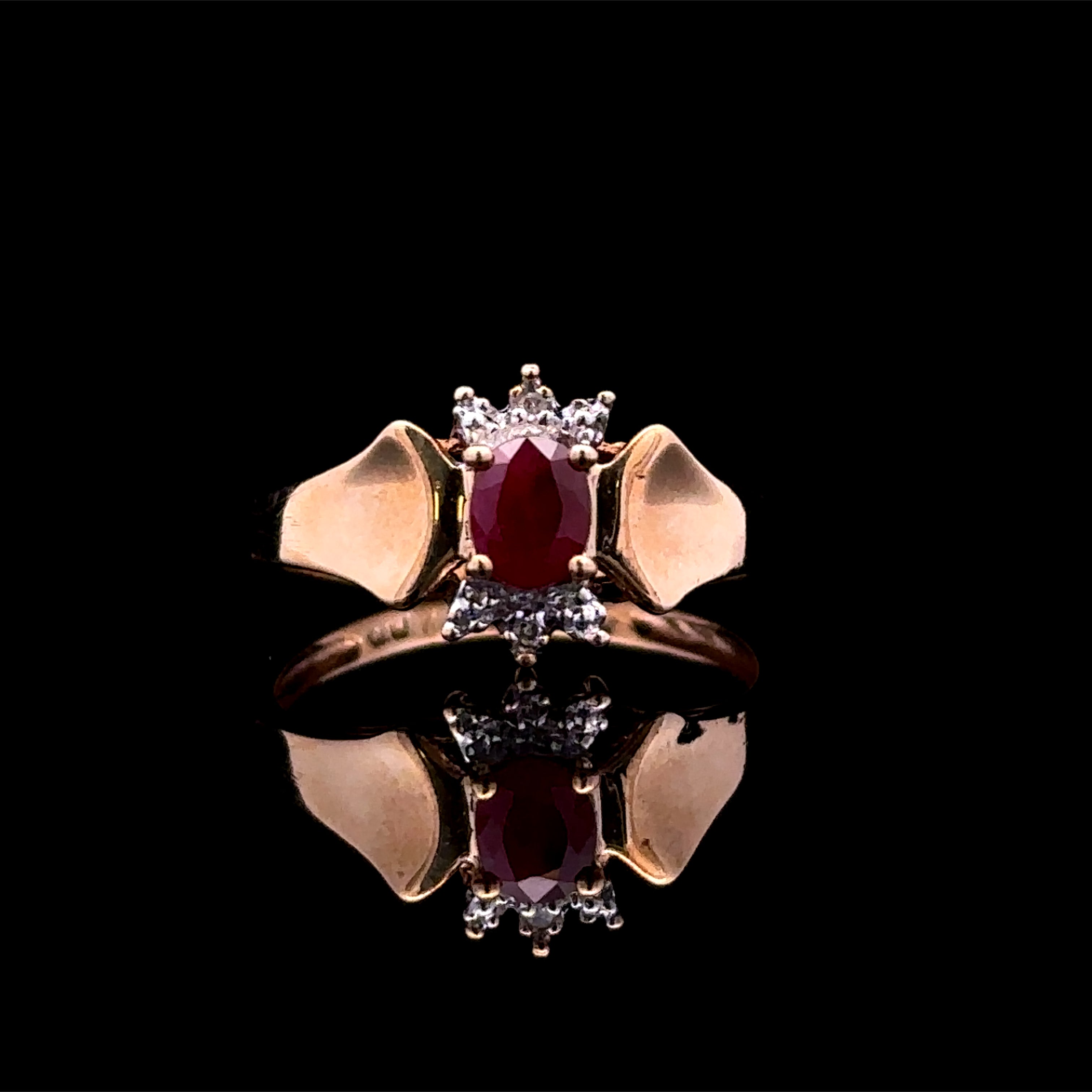 Farah 10K Yellow Gold Ruby and Diamond Ring