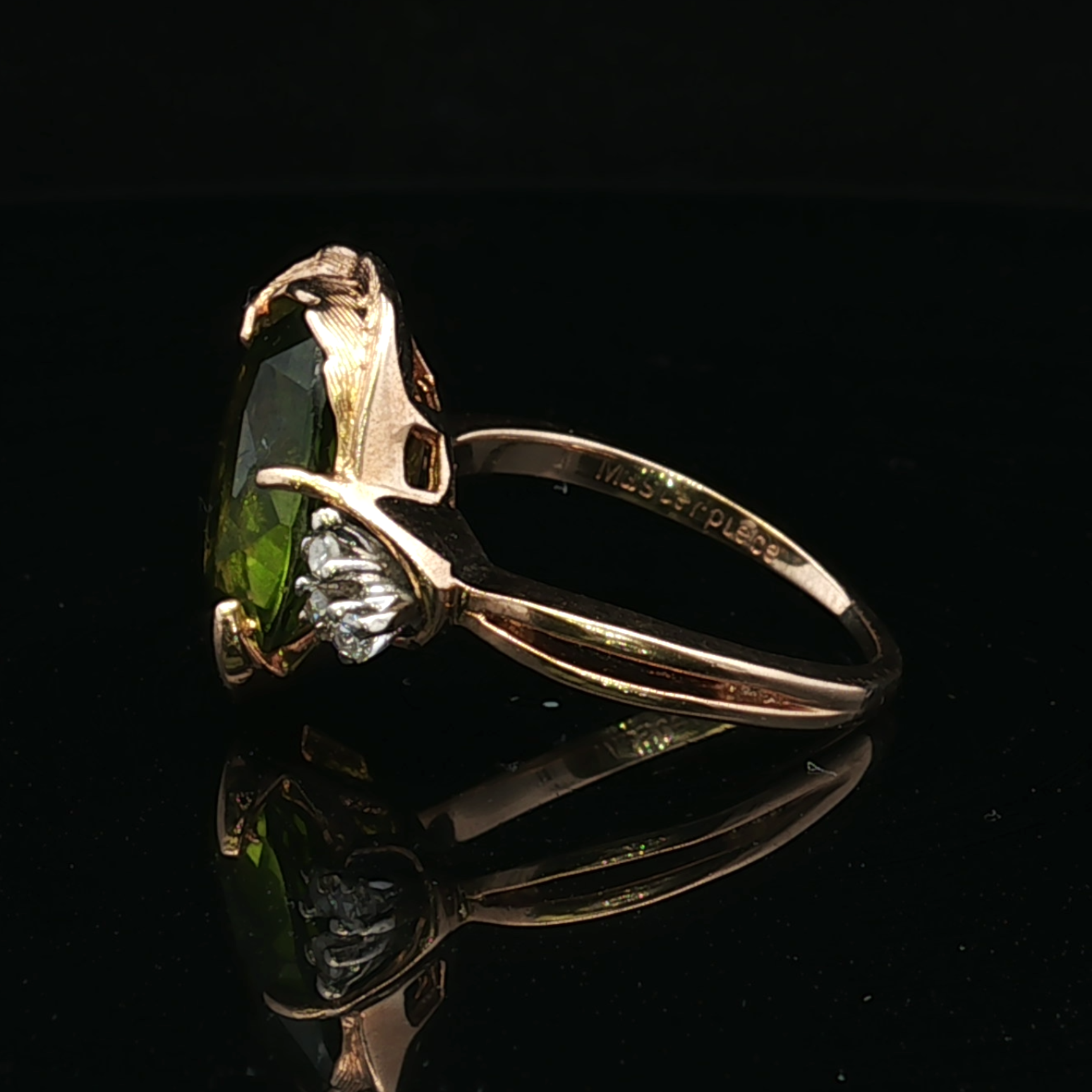 Genevieve 14K Yellow Gold Peridot Ring