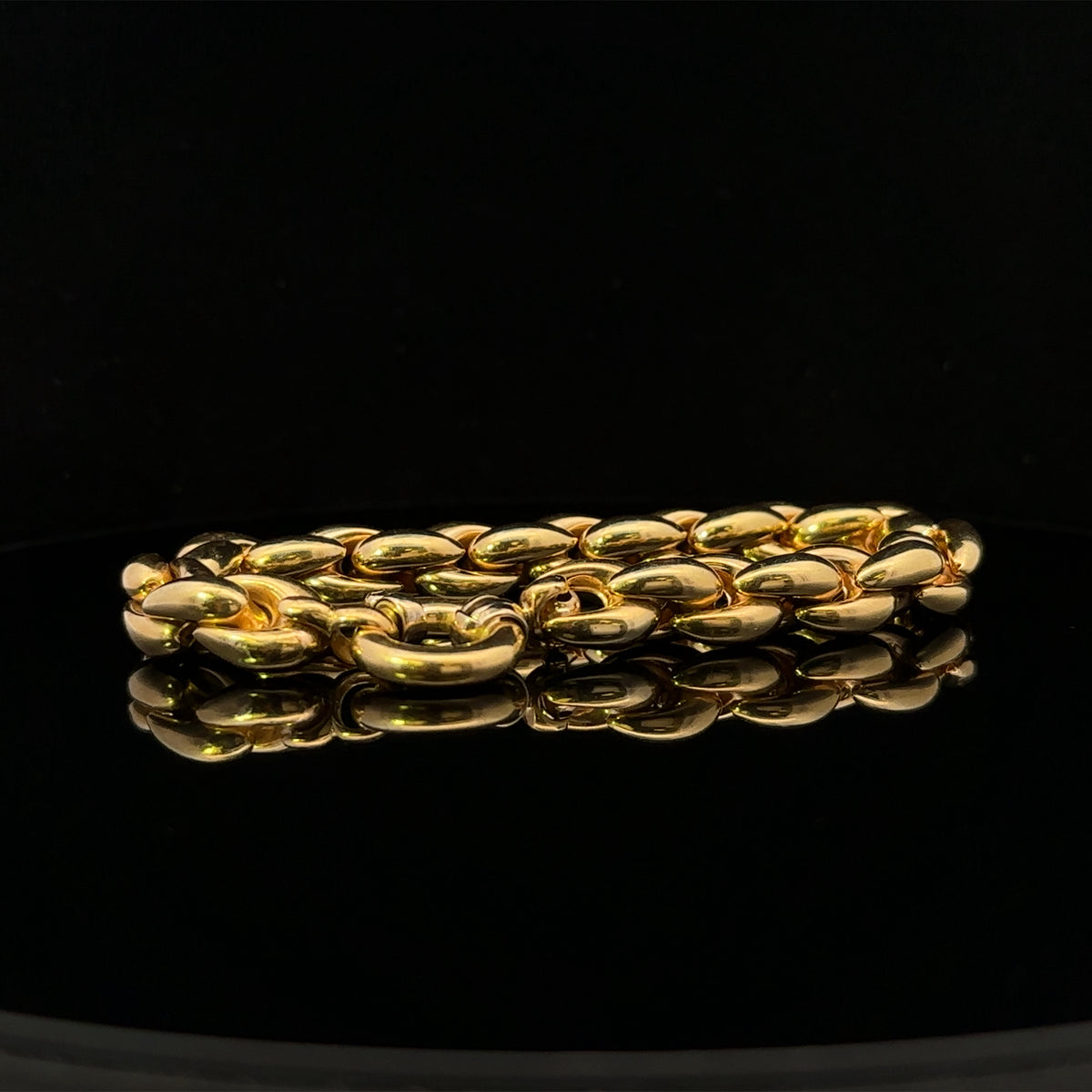 Jenny 18K Yellow Gold Fancy Curb Link Bracelet