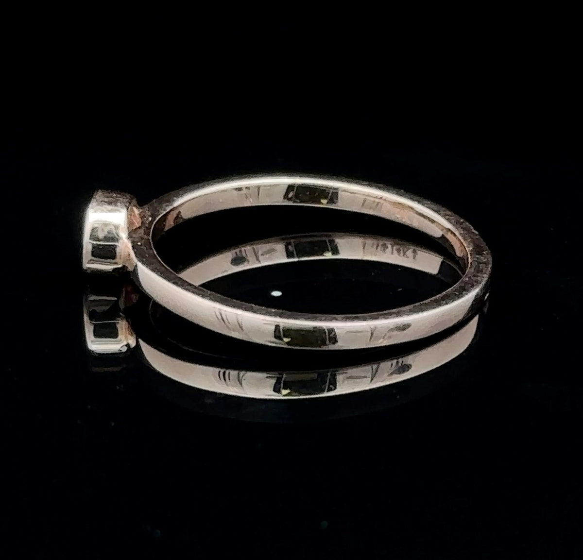 Maddie 14K Rose Gold .20ct Bezel Set Diamond Ring