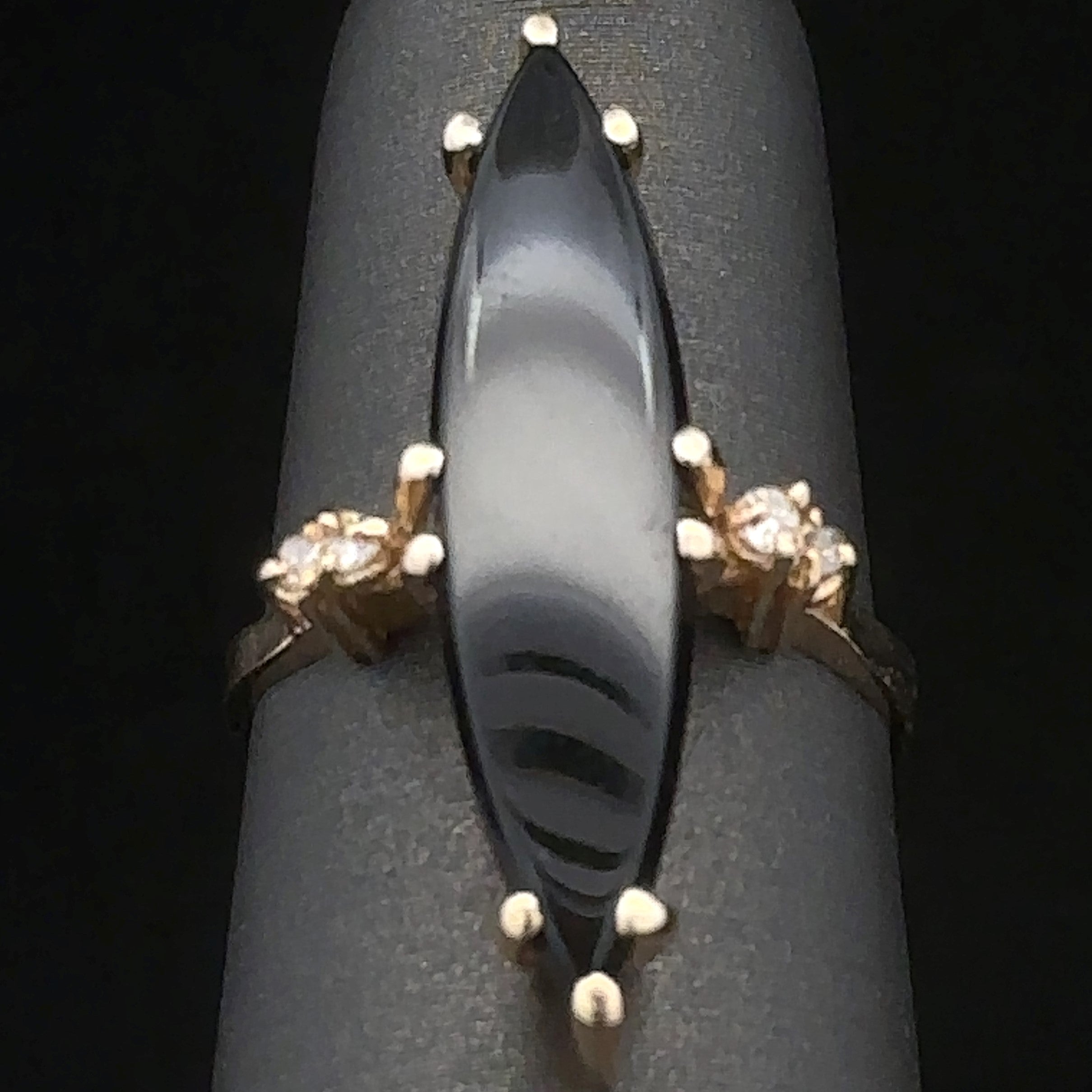 Raelynn Onyx and Diamond Ring
