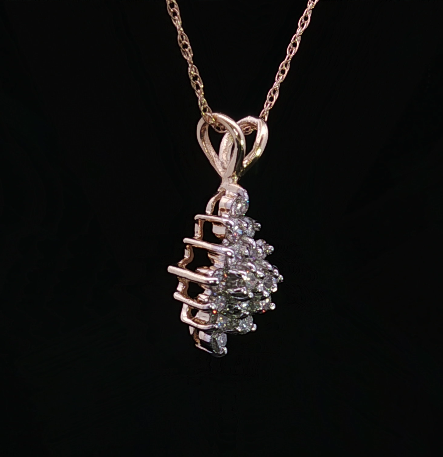 Demi 1/2ctw Diamond Cluster Necklace in 14K Yellow Gold