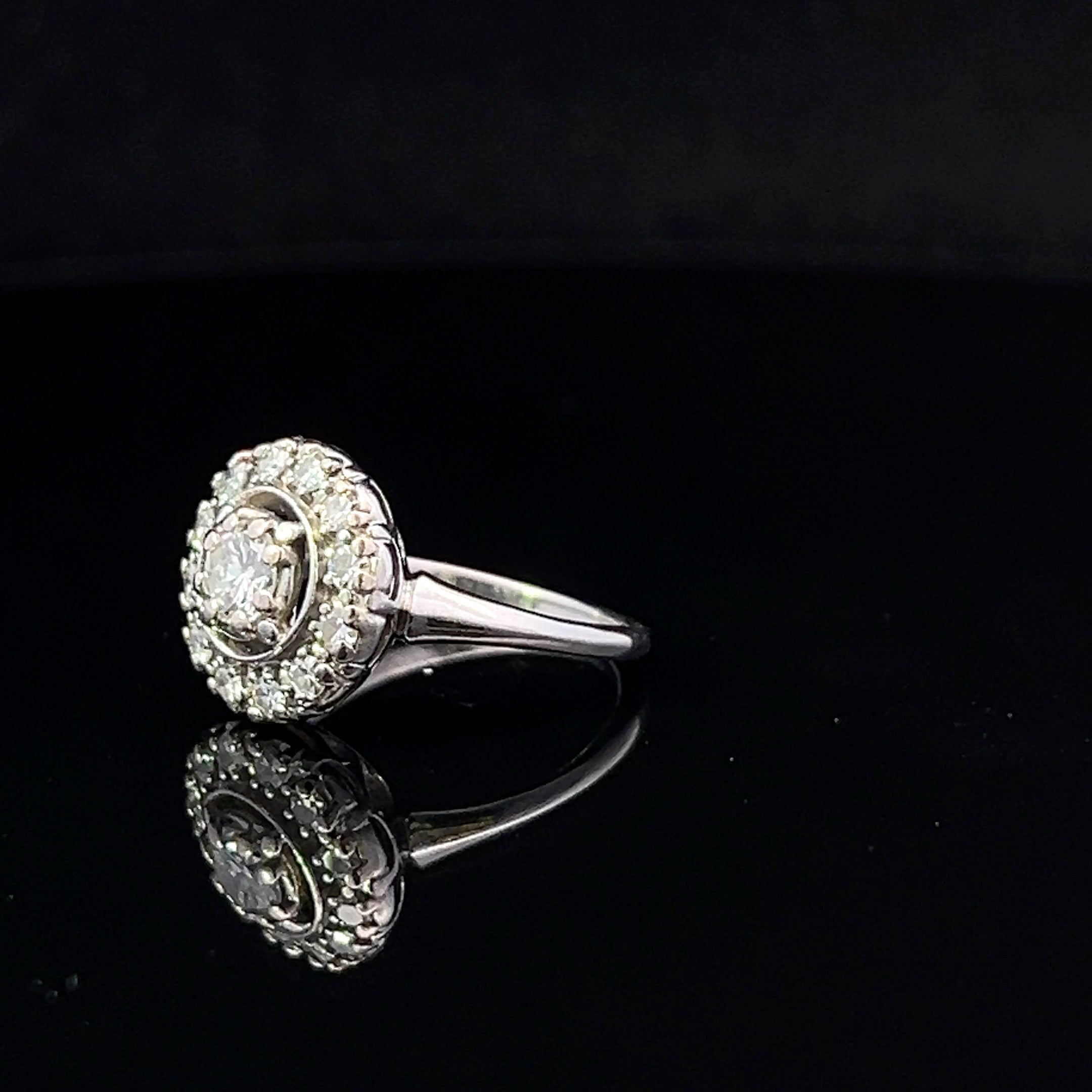 Cadence Platinum 1.11 CTW Halo Diamond Ring