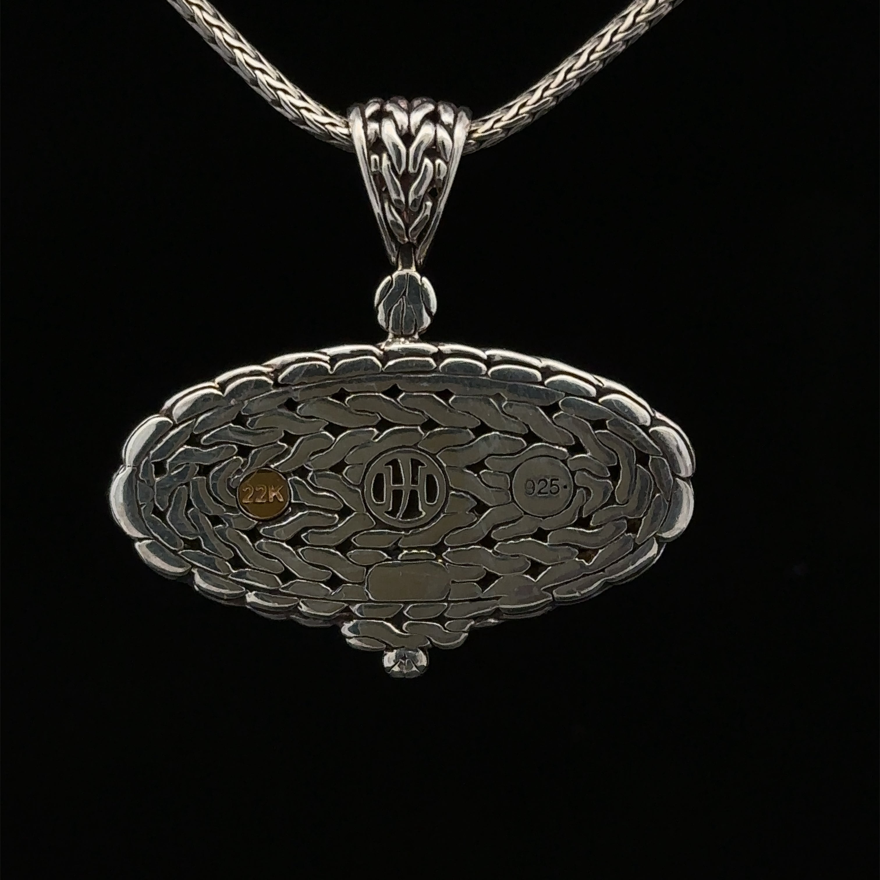 Dallas Two-Tone Sterling Silver and 22K Free Form Necklace